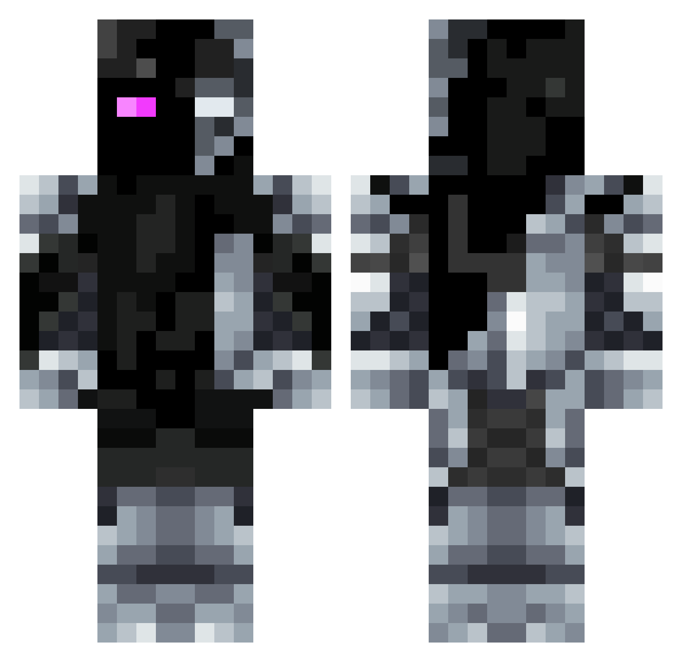 Dower Minecraft skin, front and back view