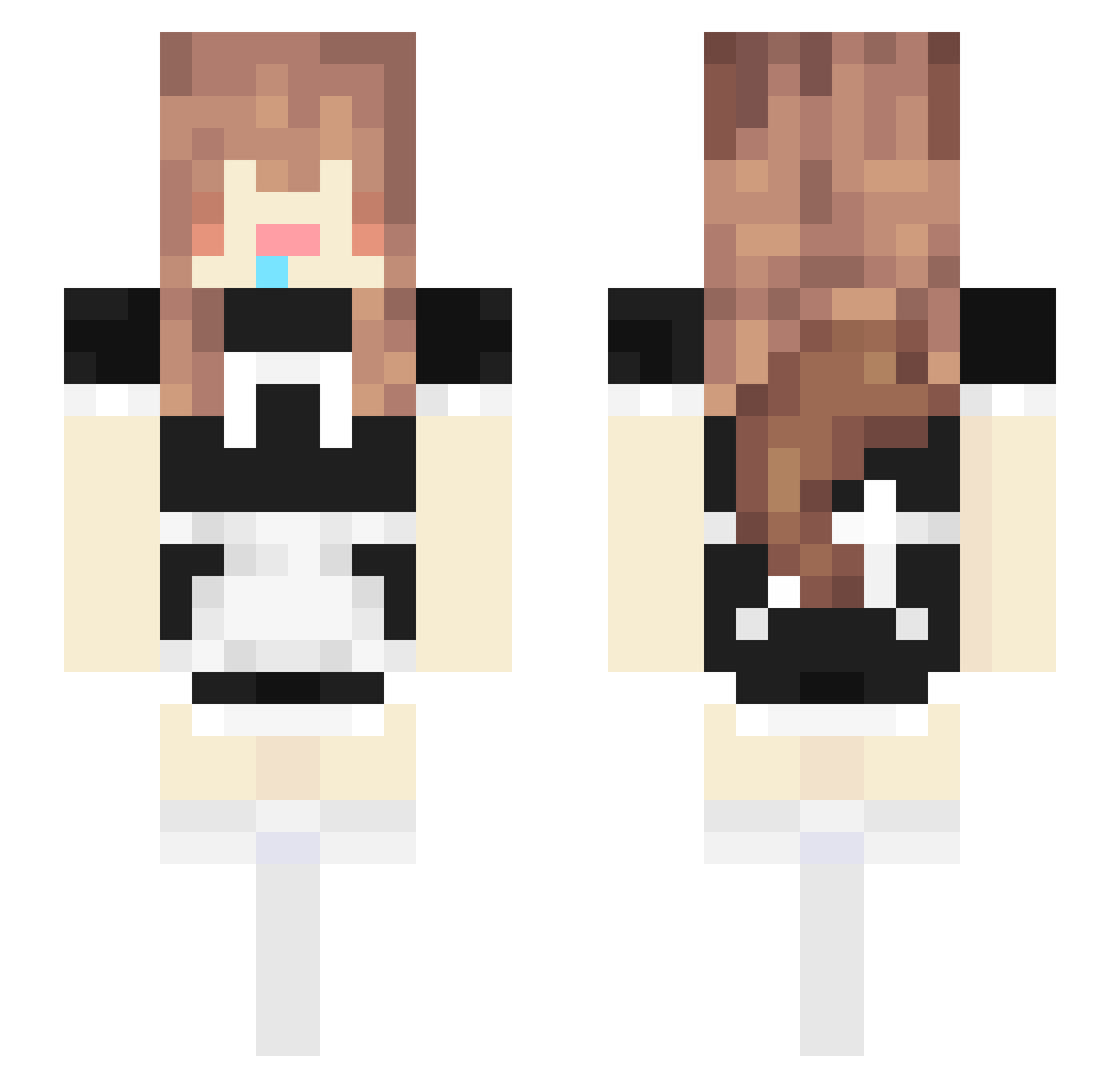 xunn_cat Minecraft skin, front and back view