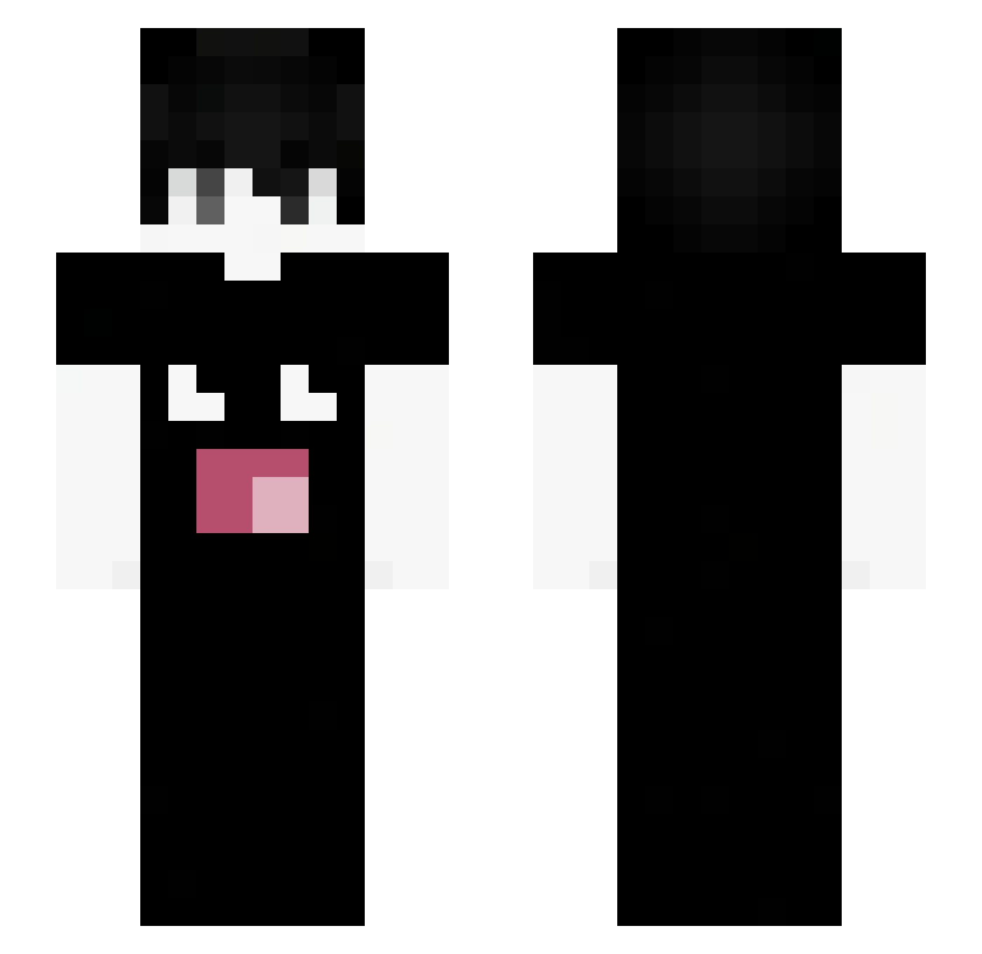 D4rkScreen_ Minecraft skin, front and back view