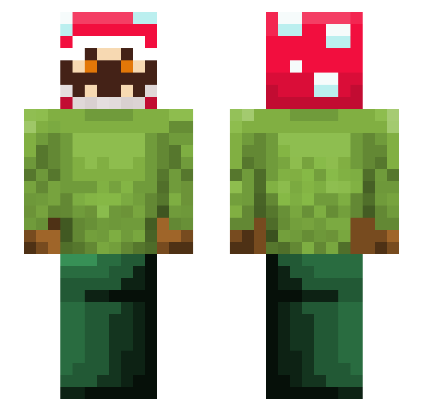 The_PlantPlague Minecraft skin, front and back view