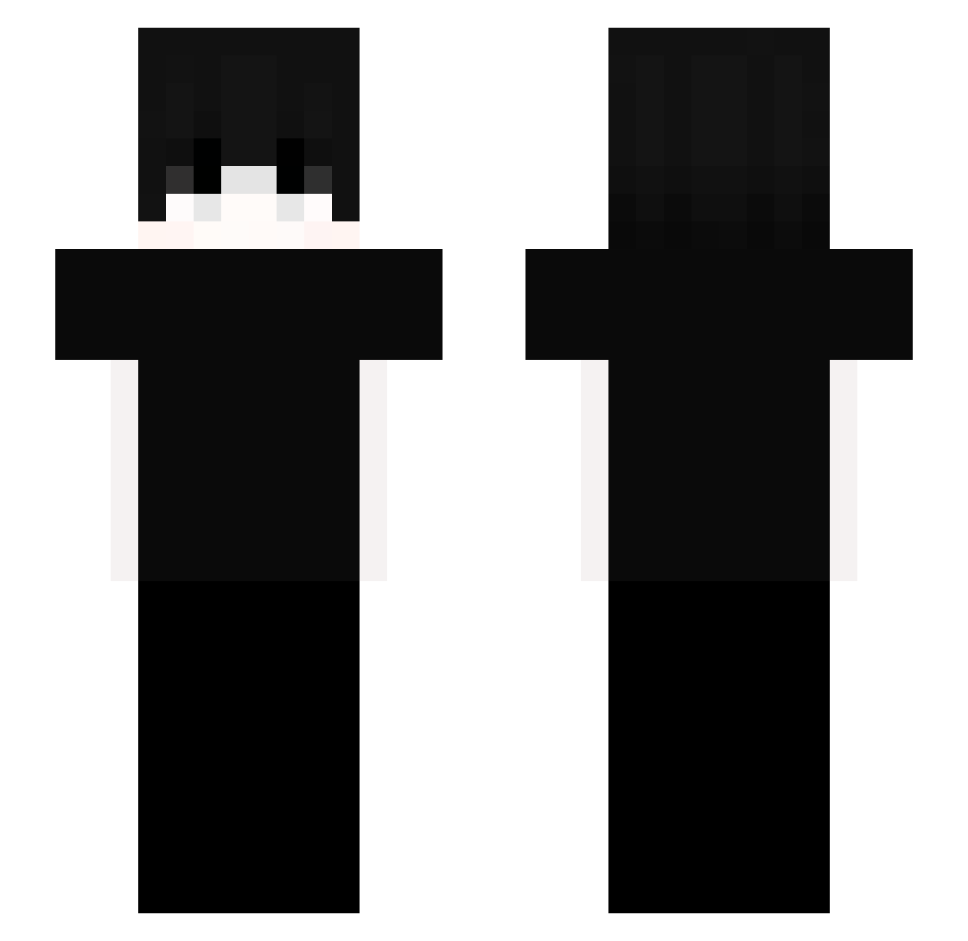 Screamer Minecraft skin, front and back view