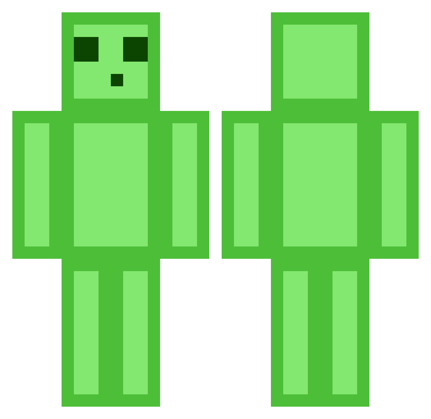 Volt_95 Minecraft skin, front and back view