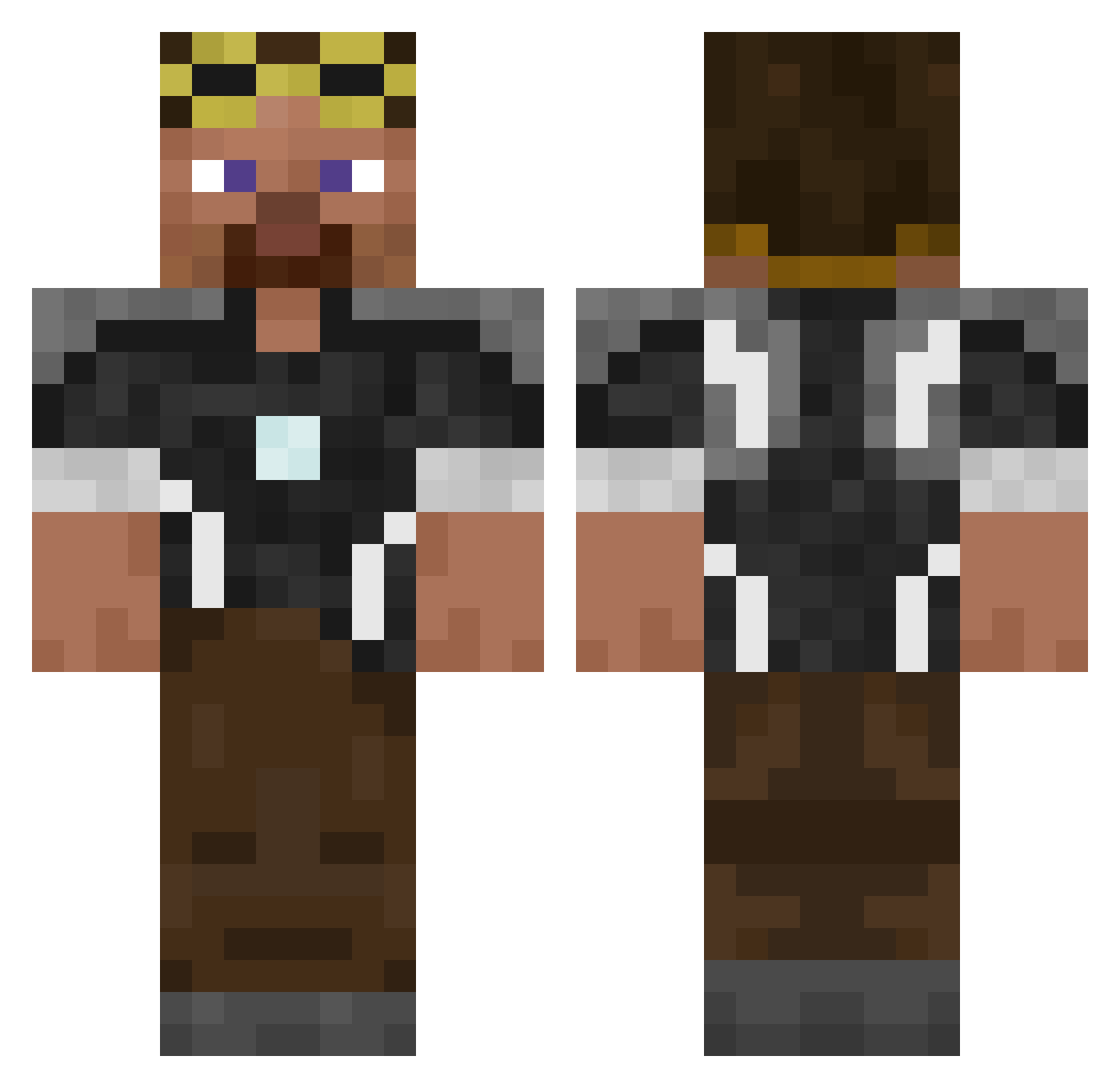 __AdLer Minecraft skin, front and back view
