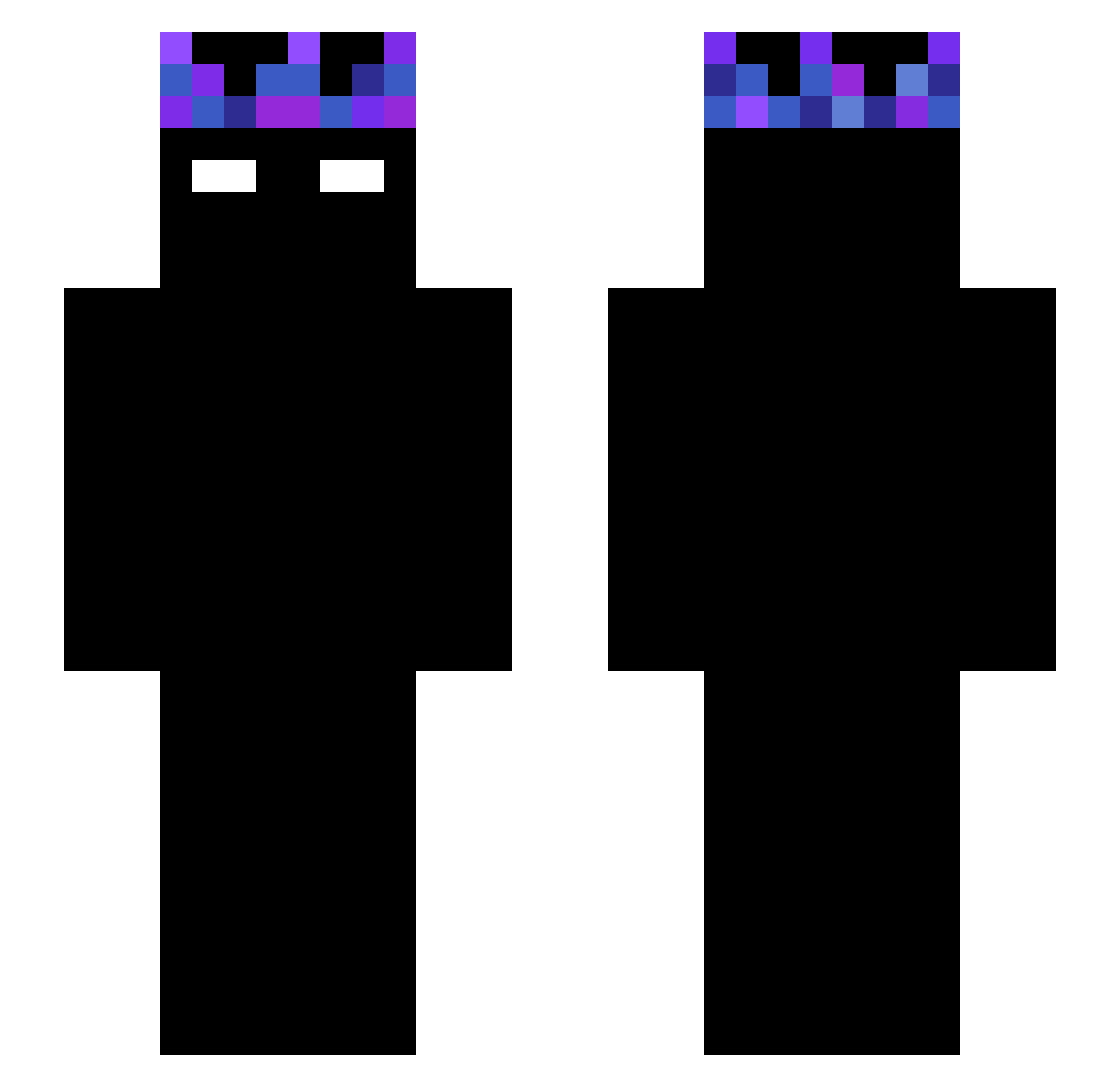 prxdigio Minecraft skin, front and back view