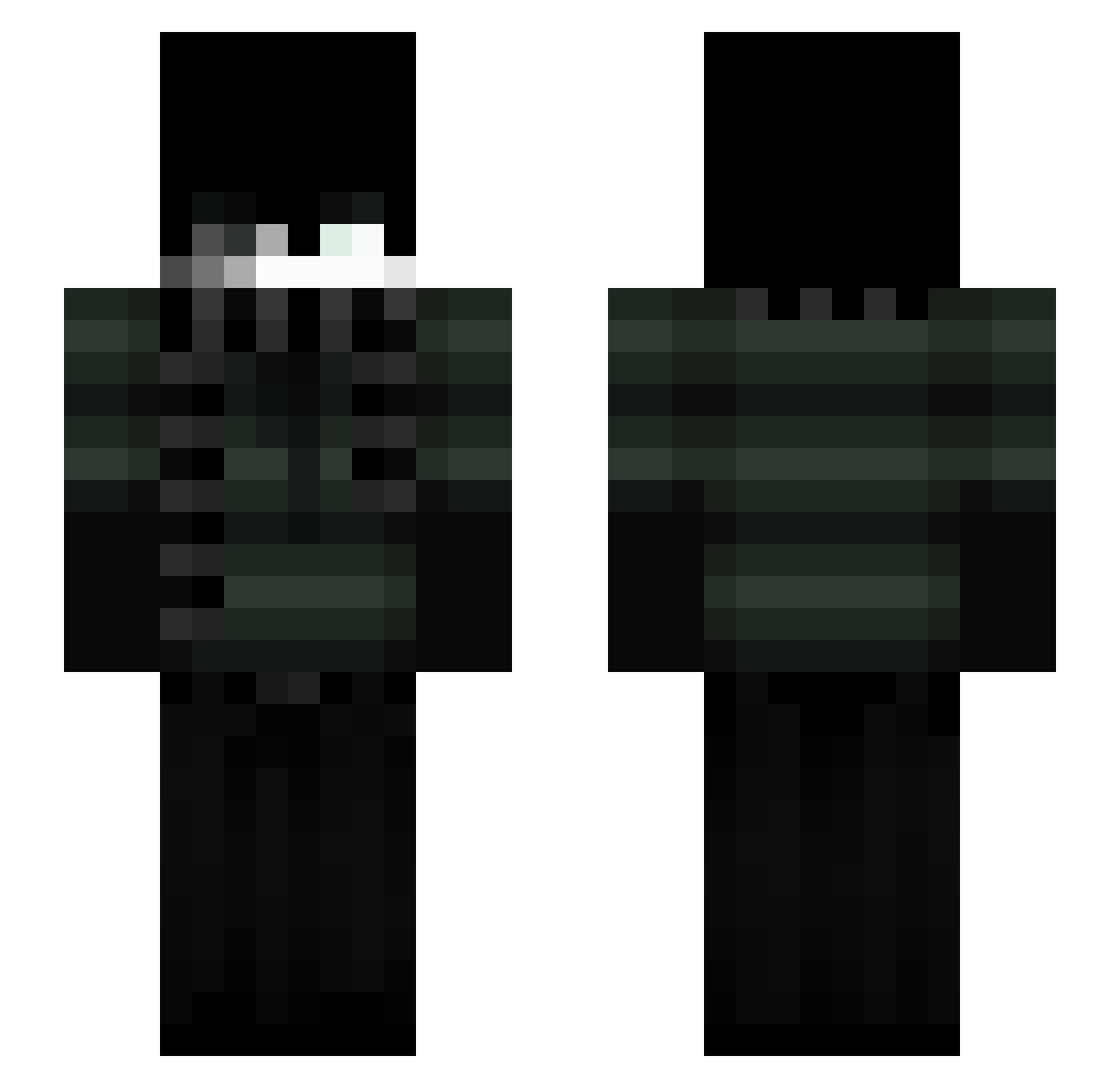 unqashu Minecraft skin, front and back view