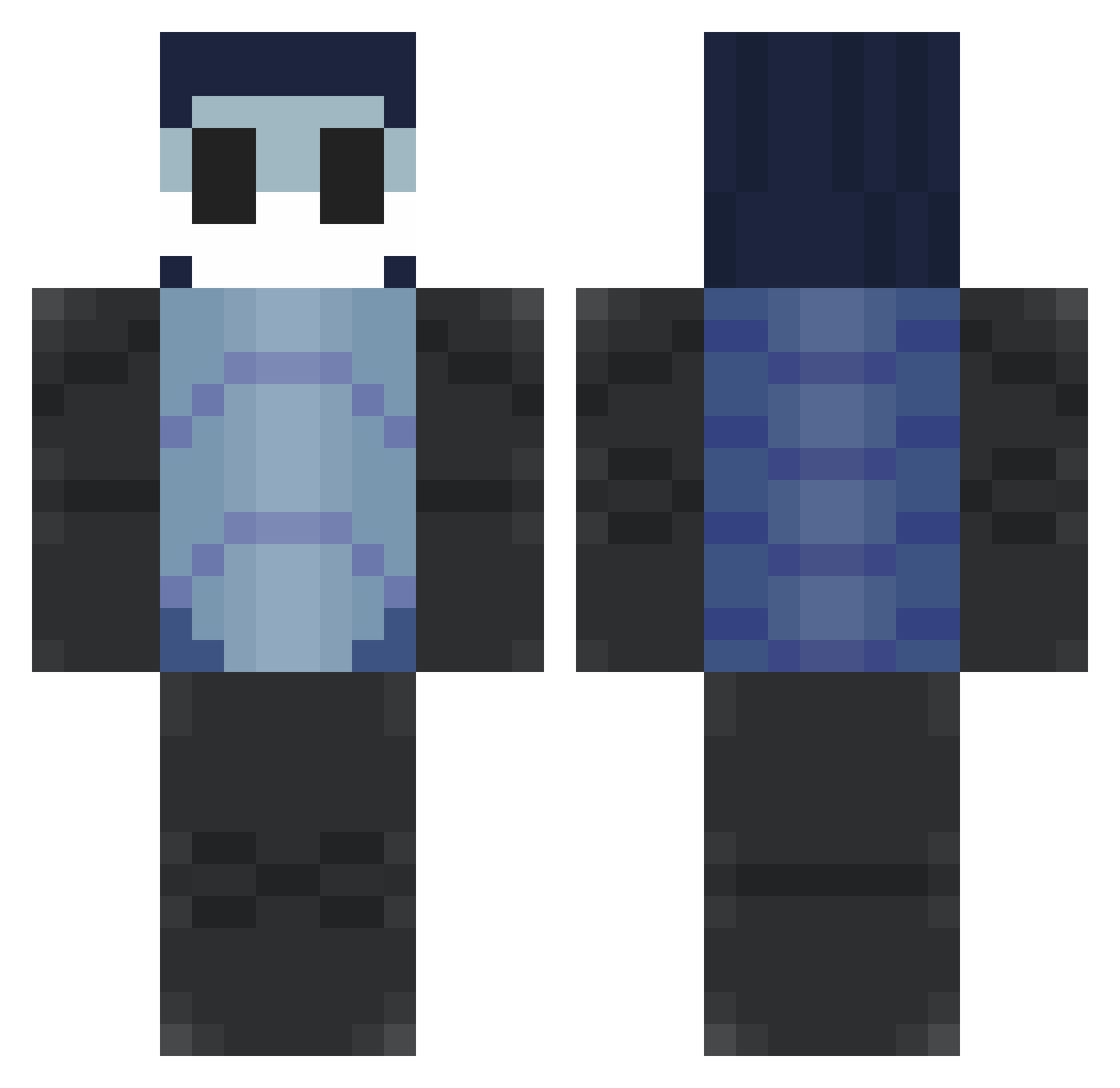 fruitfloops Minecraft skin, front and back view