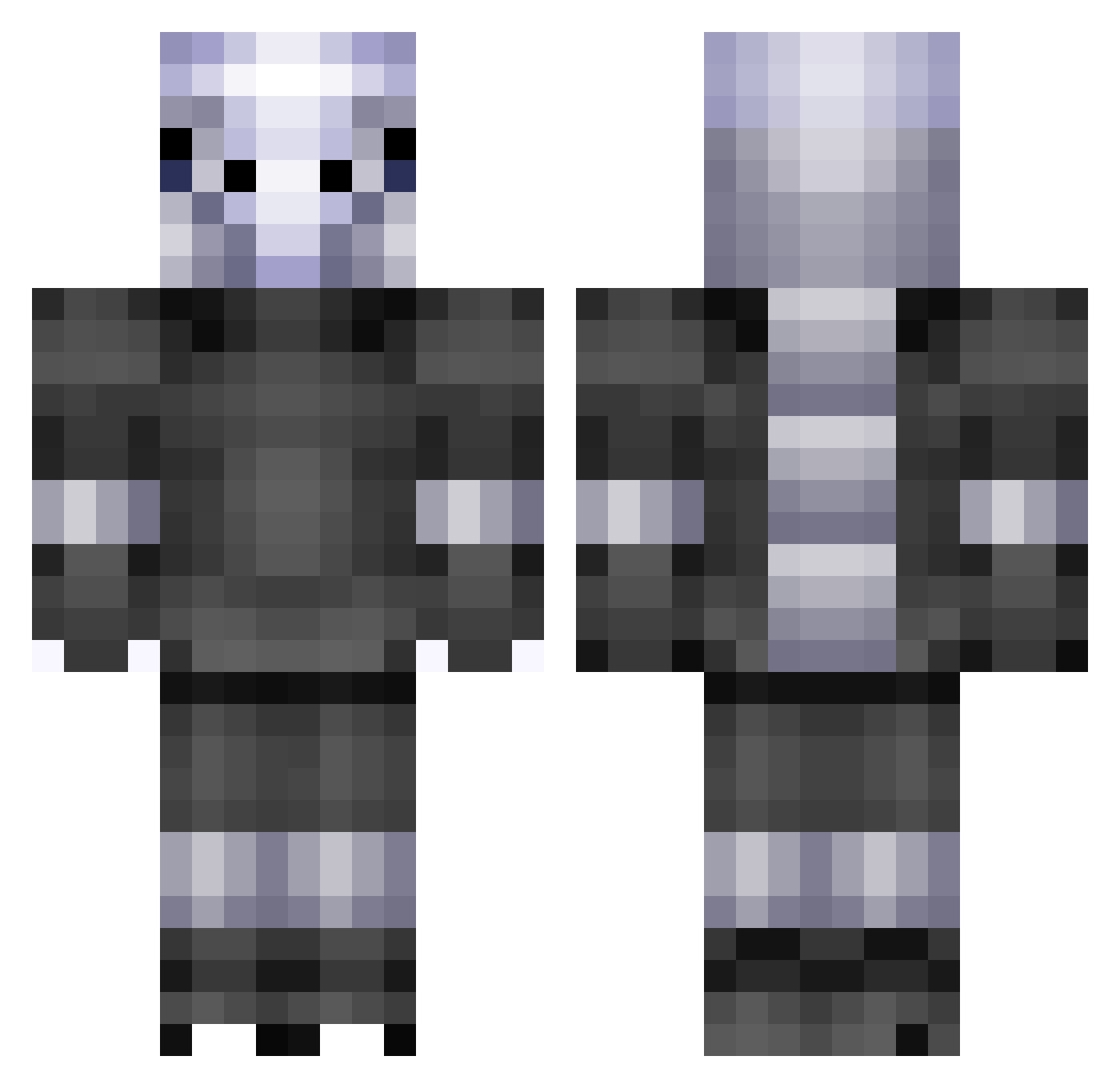 Karma3003 Minecraft skin, front and back view