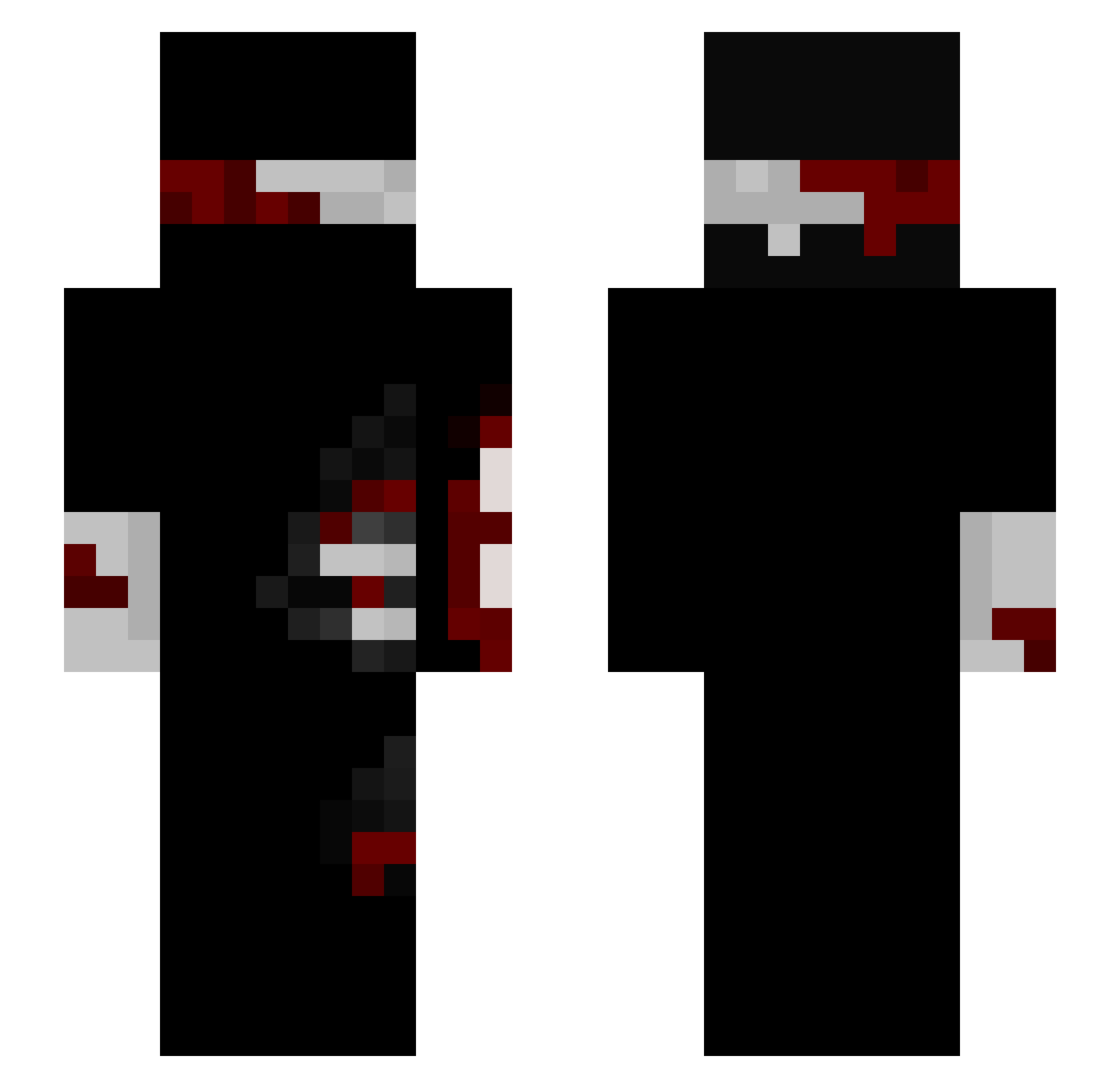 ItzRealPain_ Minecraft skin, front and back view