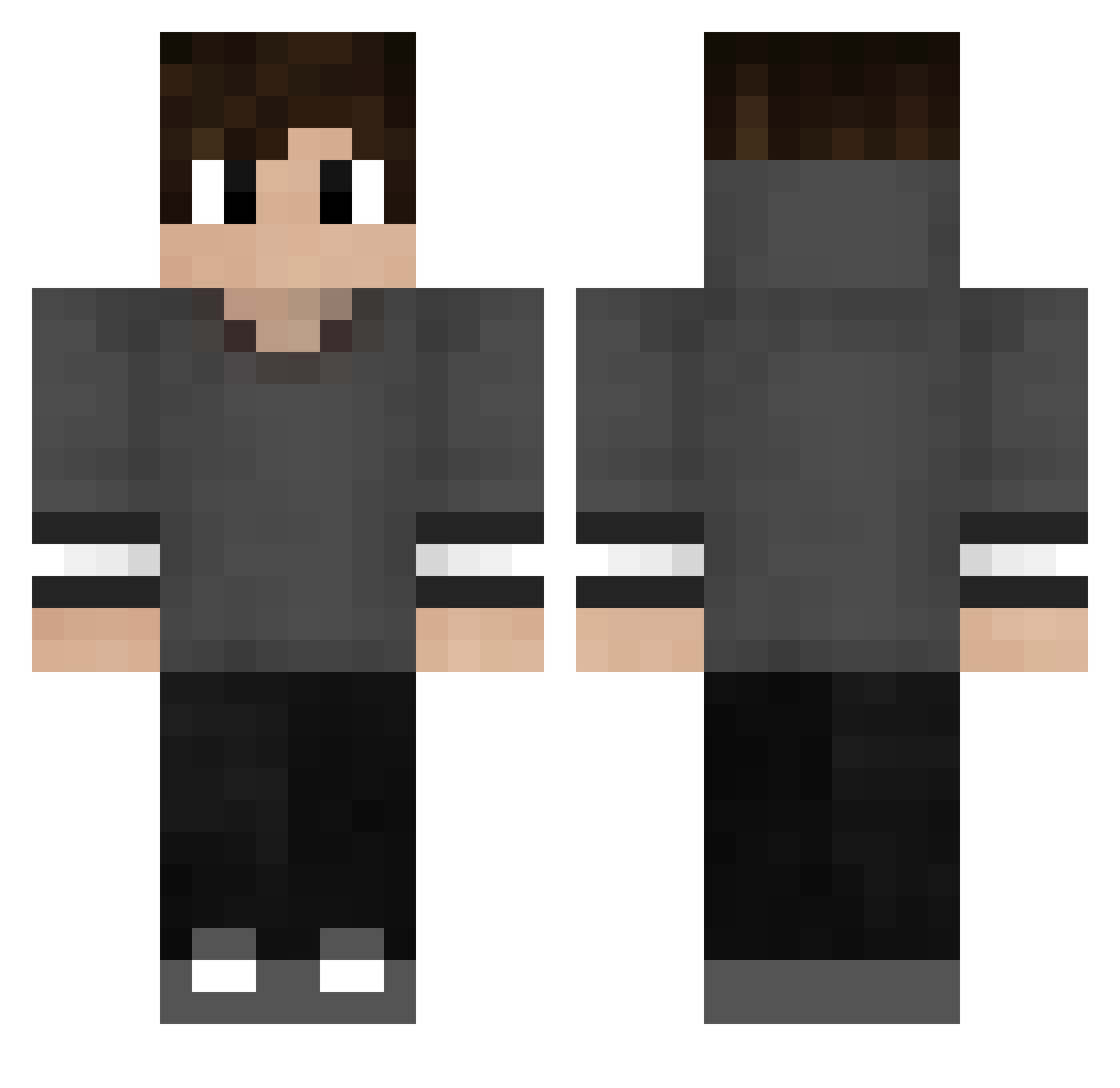 TOfstad Minecraft skin, front and back view