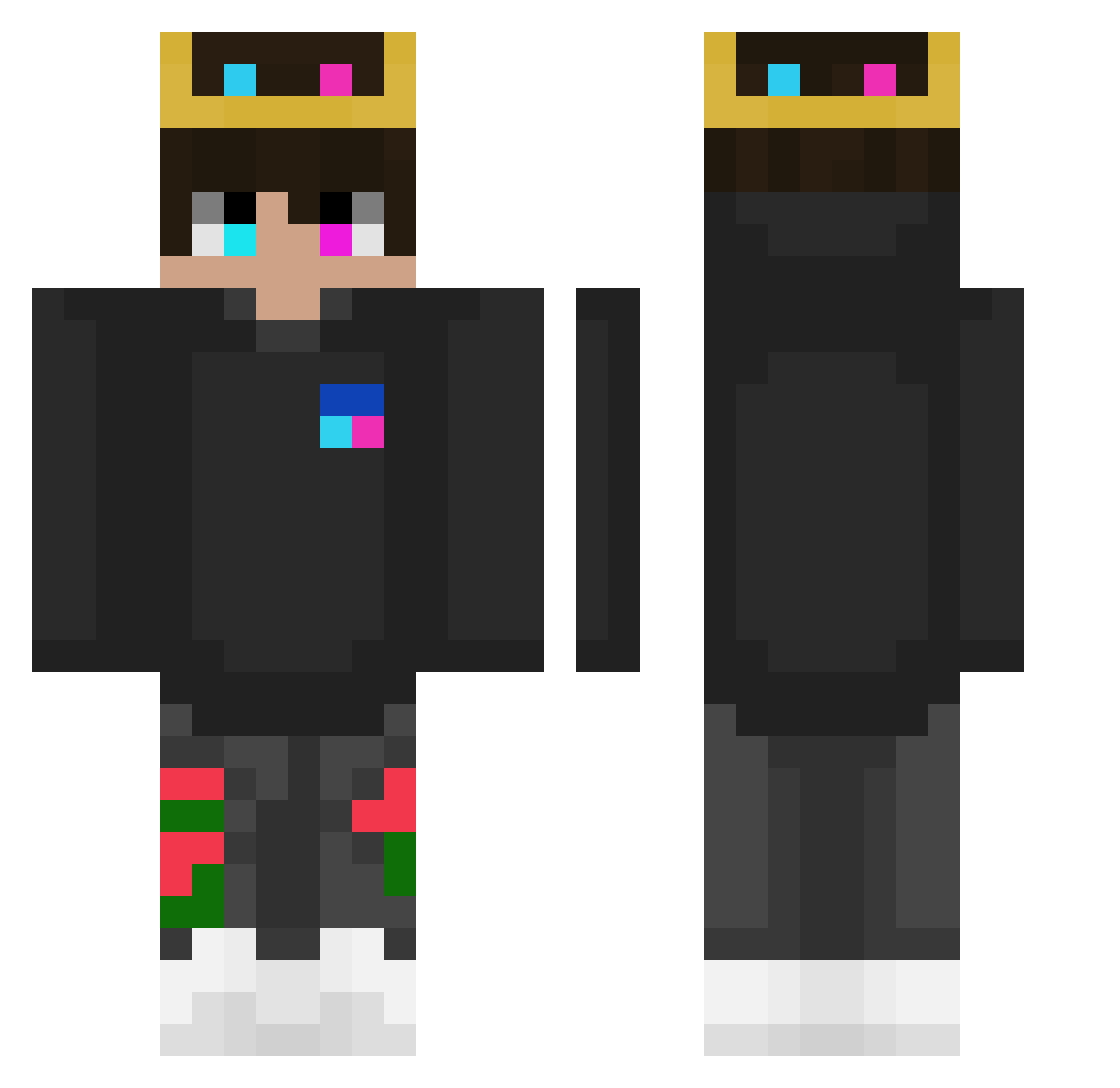neacsu7x Minecraft skin, front and back view