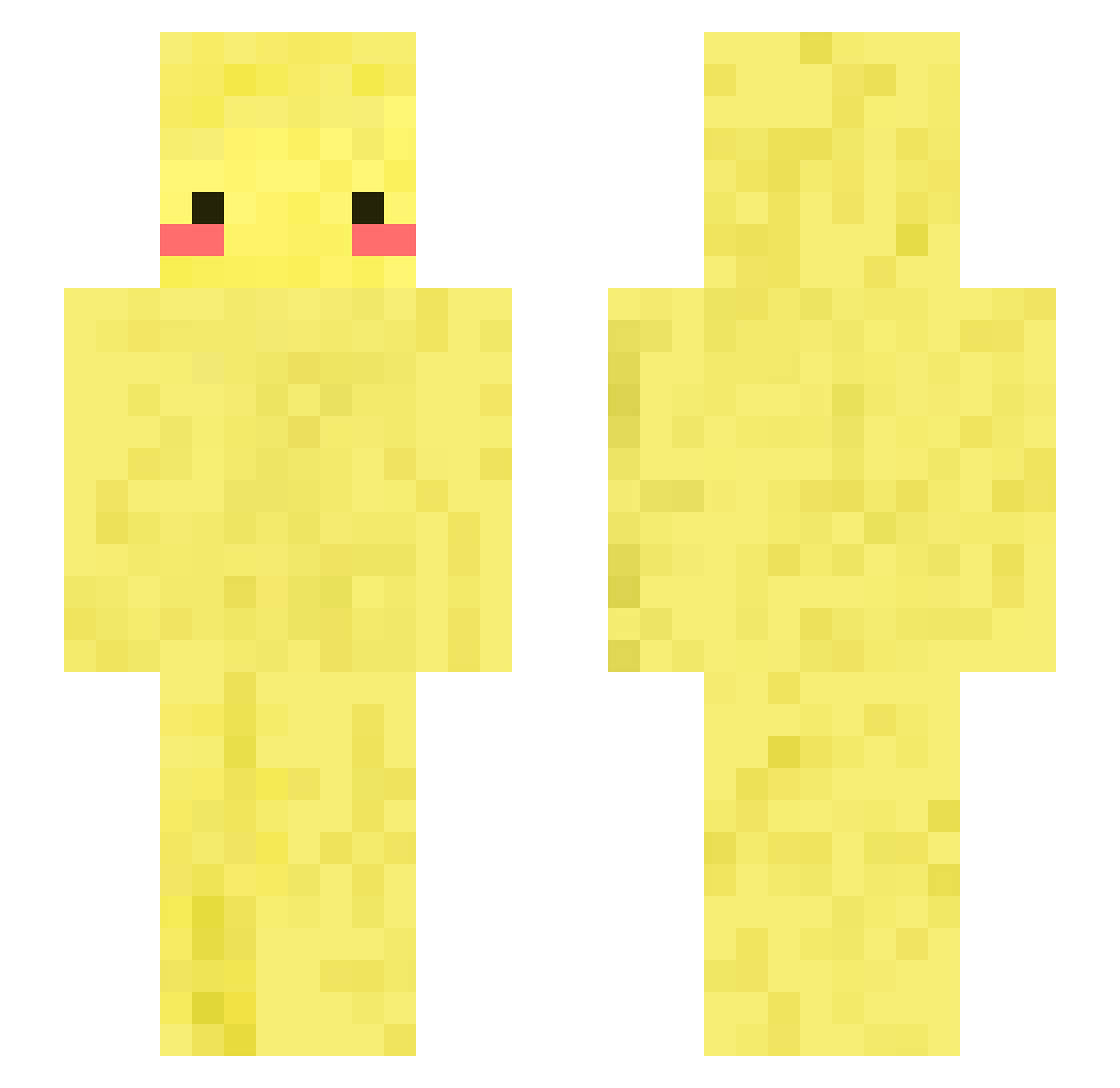 Juwuwav Minecraft skin, front and back view