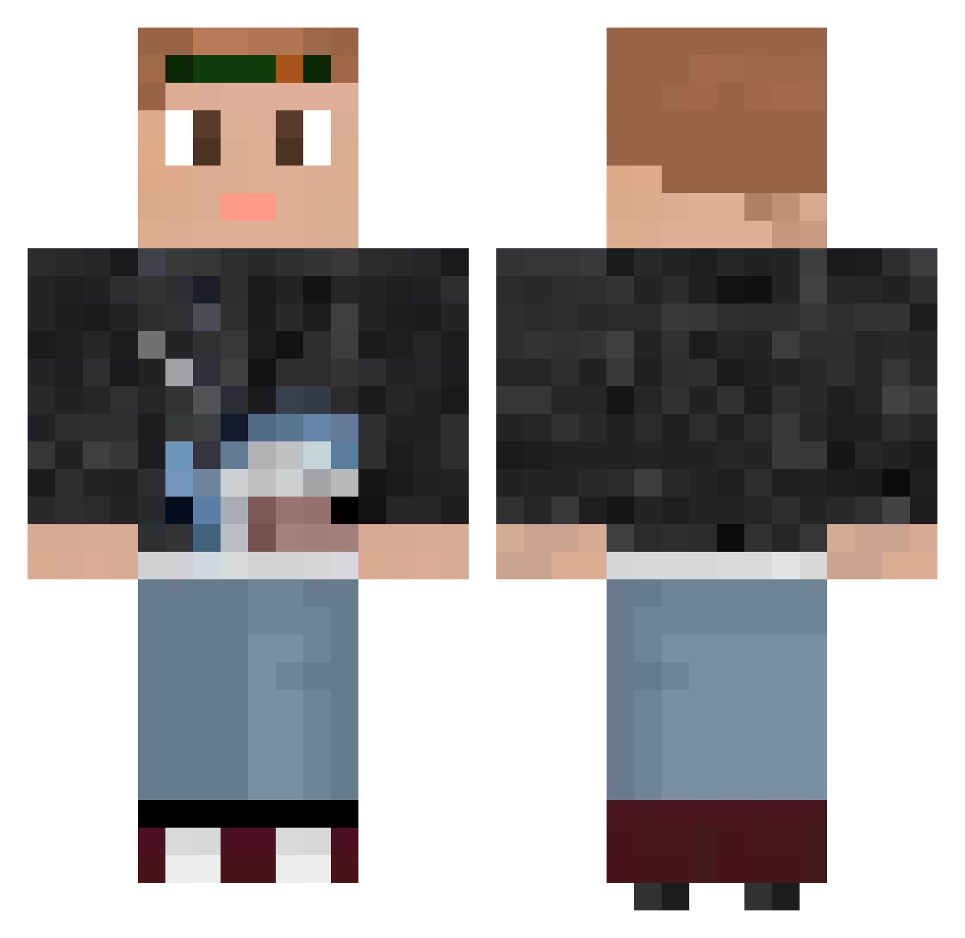 singillatim Minecraft skin, front and back view