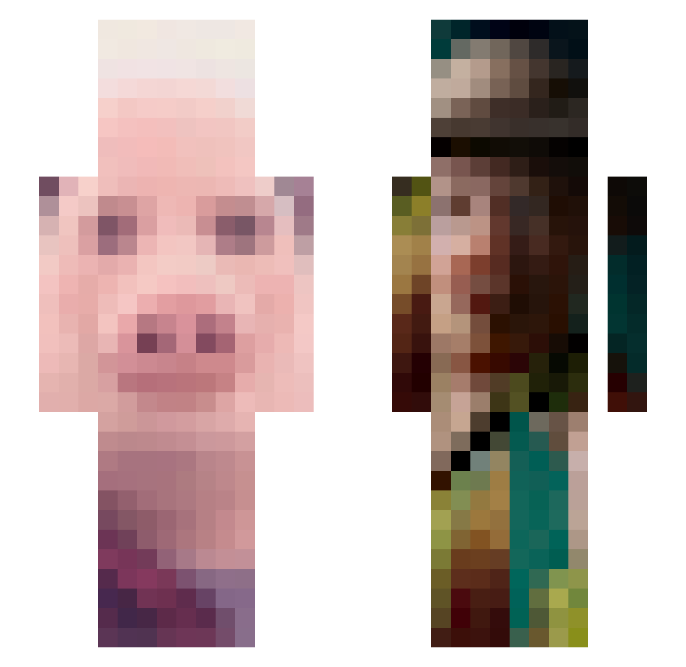 The_NothIn9 Minecraft skin, front and back view