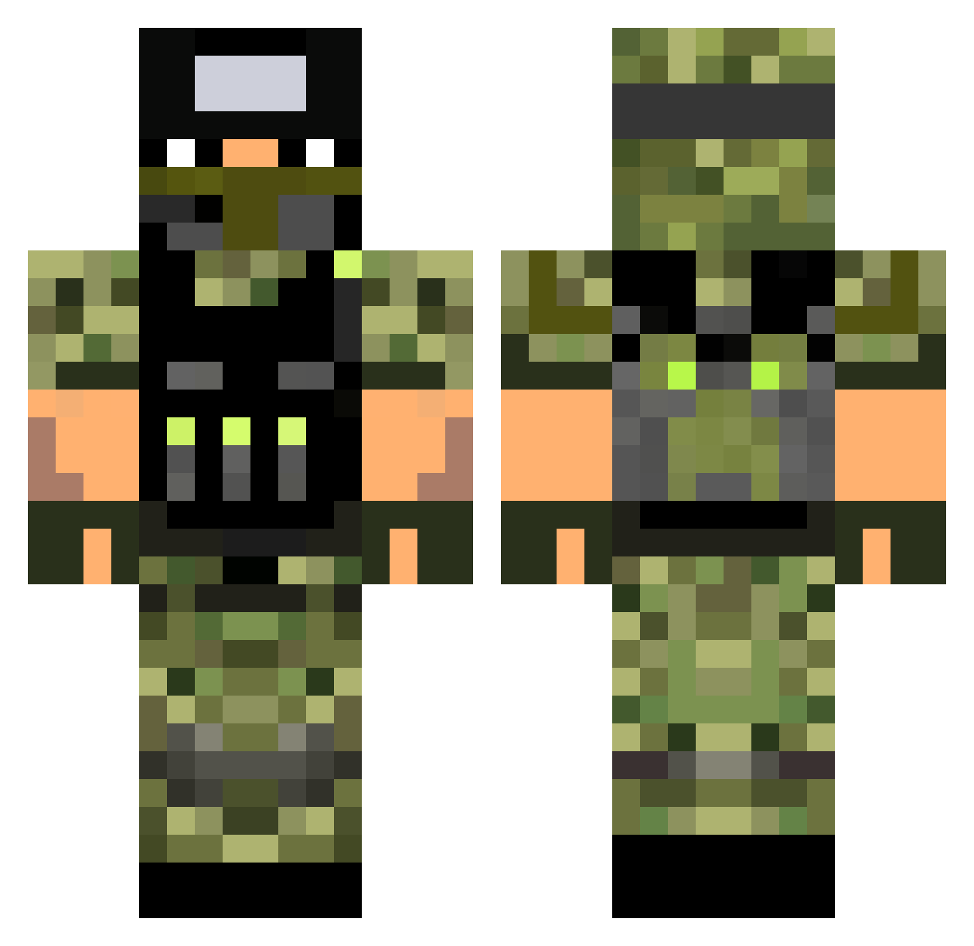 Disciples Minecraft skin, front and back view