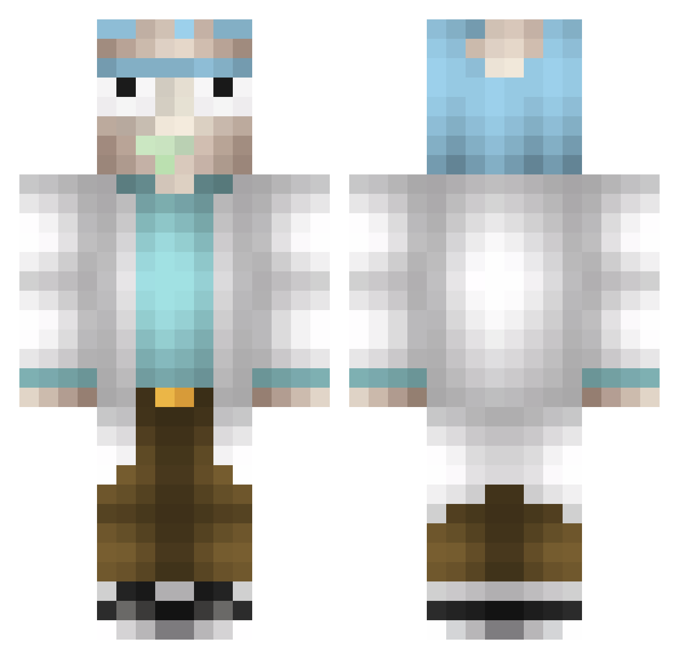 Weswegen16 Minecraft skin, front and back view