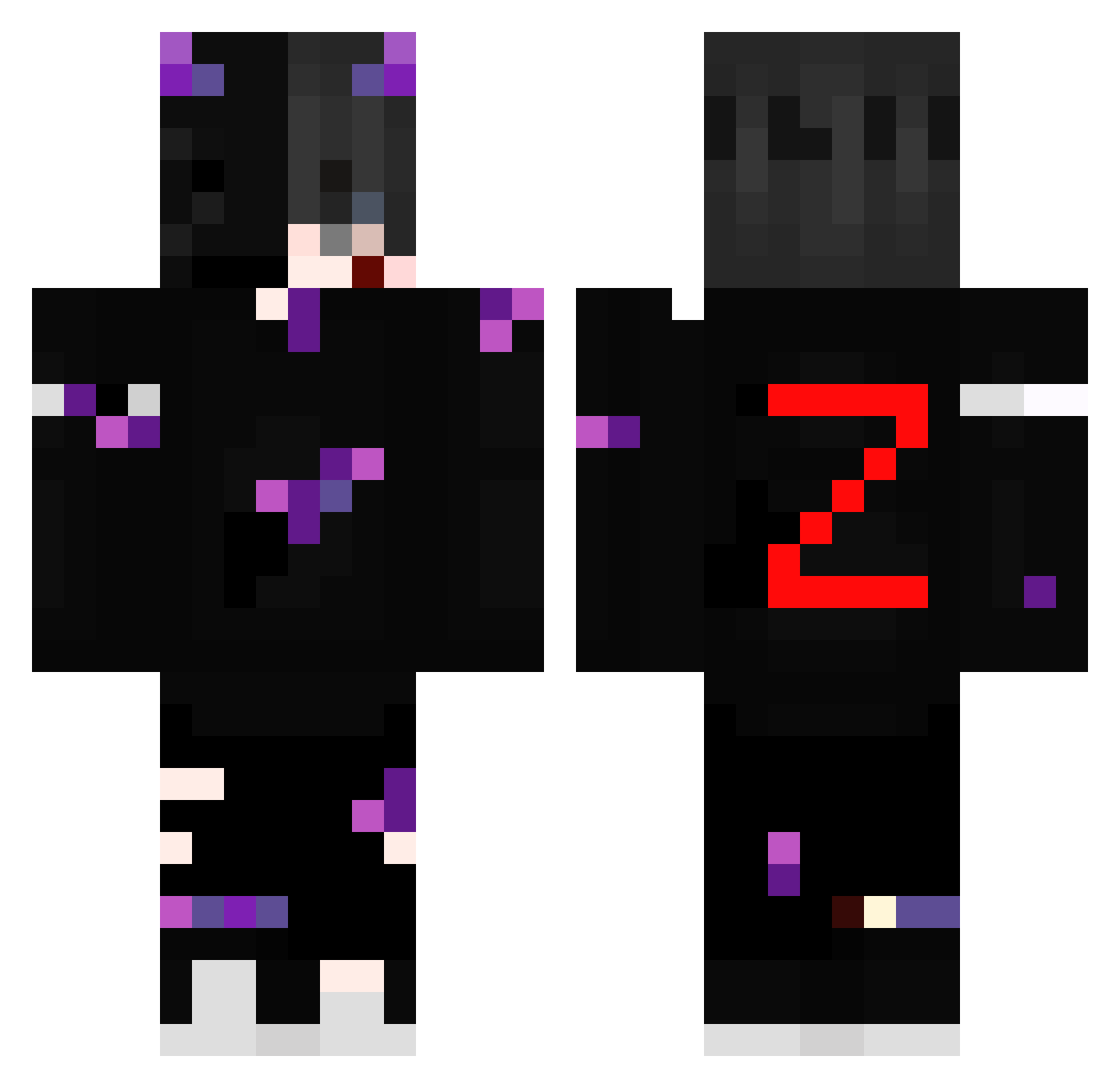 svampe12 Minecraft skin, front and back view