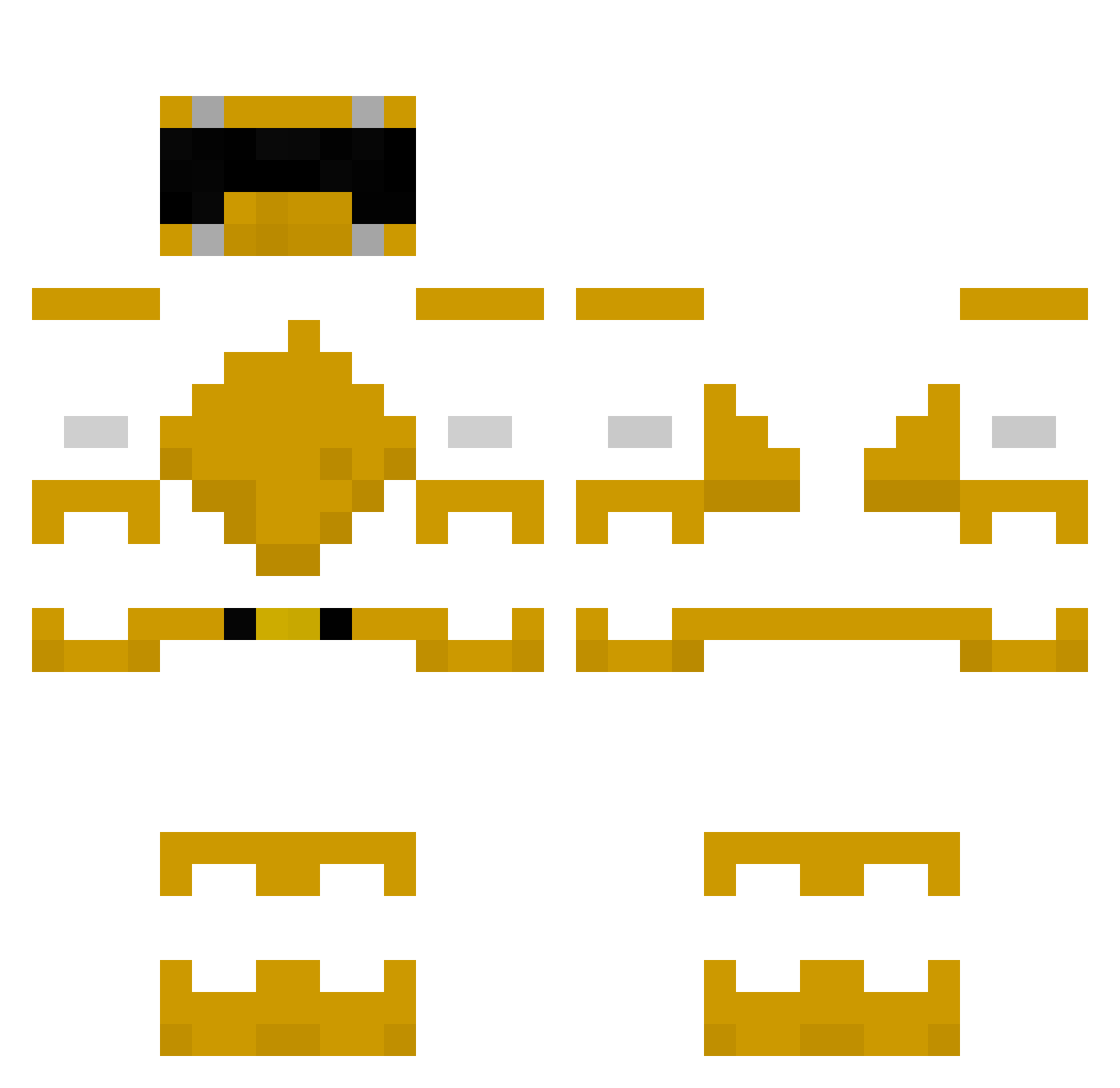 xZerphy Minecraft skin, front and back view