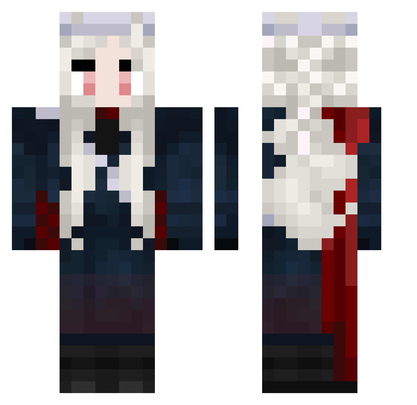Lz_44 Minecraft skin, front and back view
