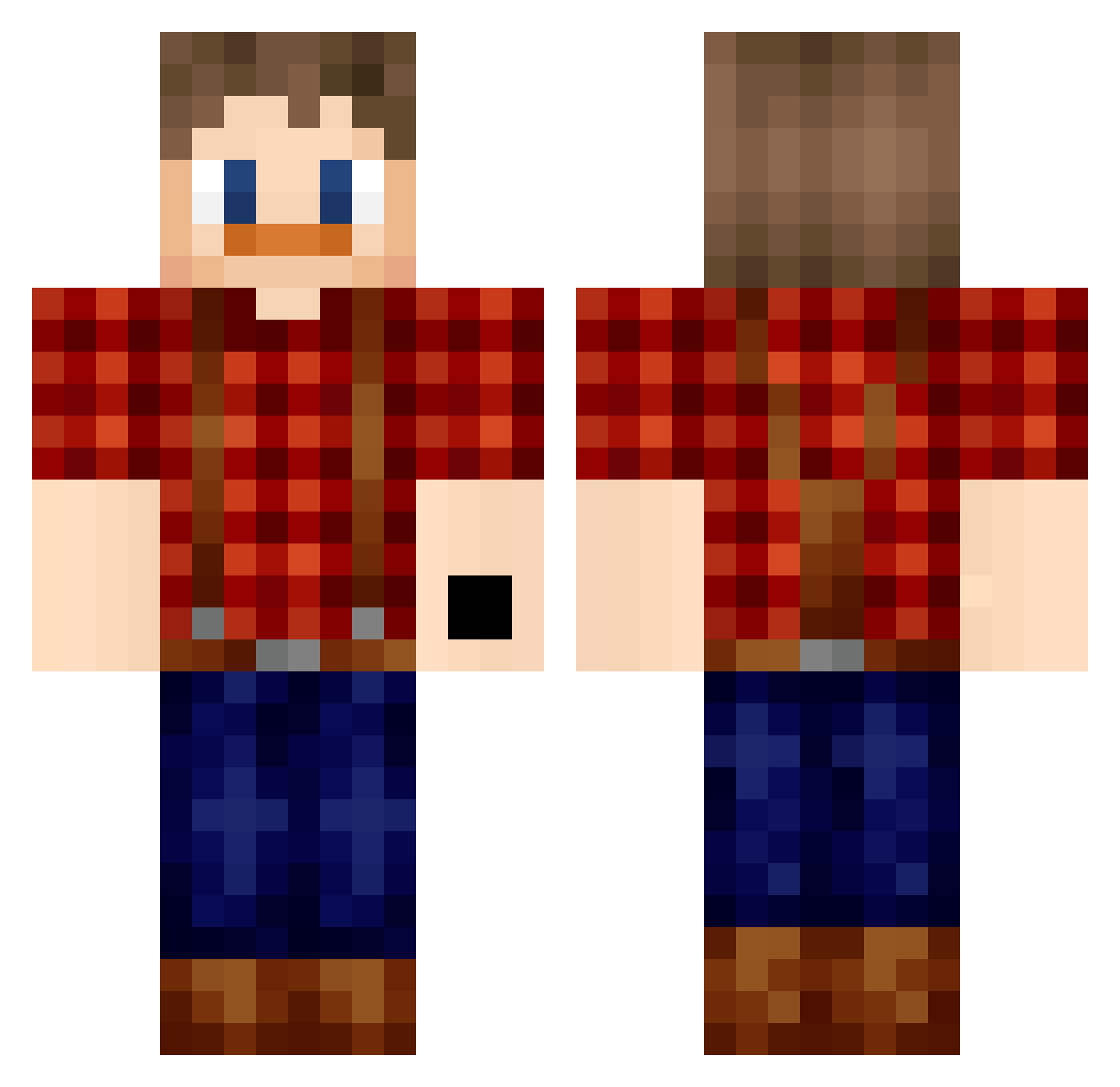 joecool56 Minecraft skin, front and back view