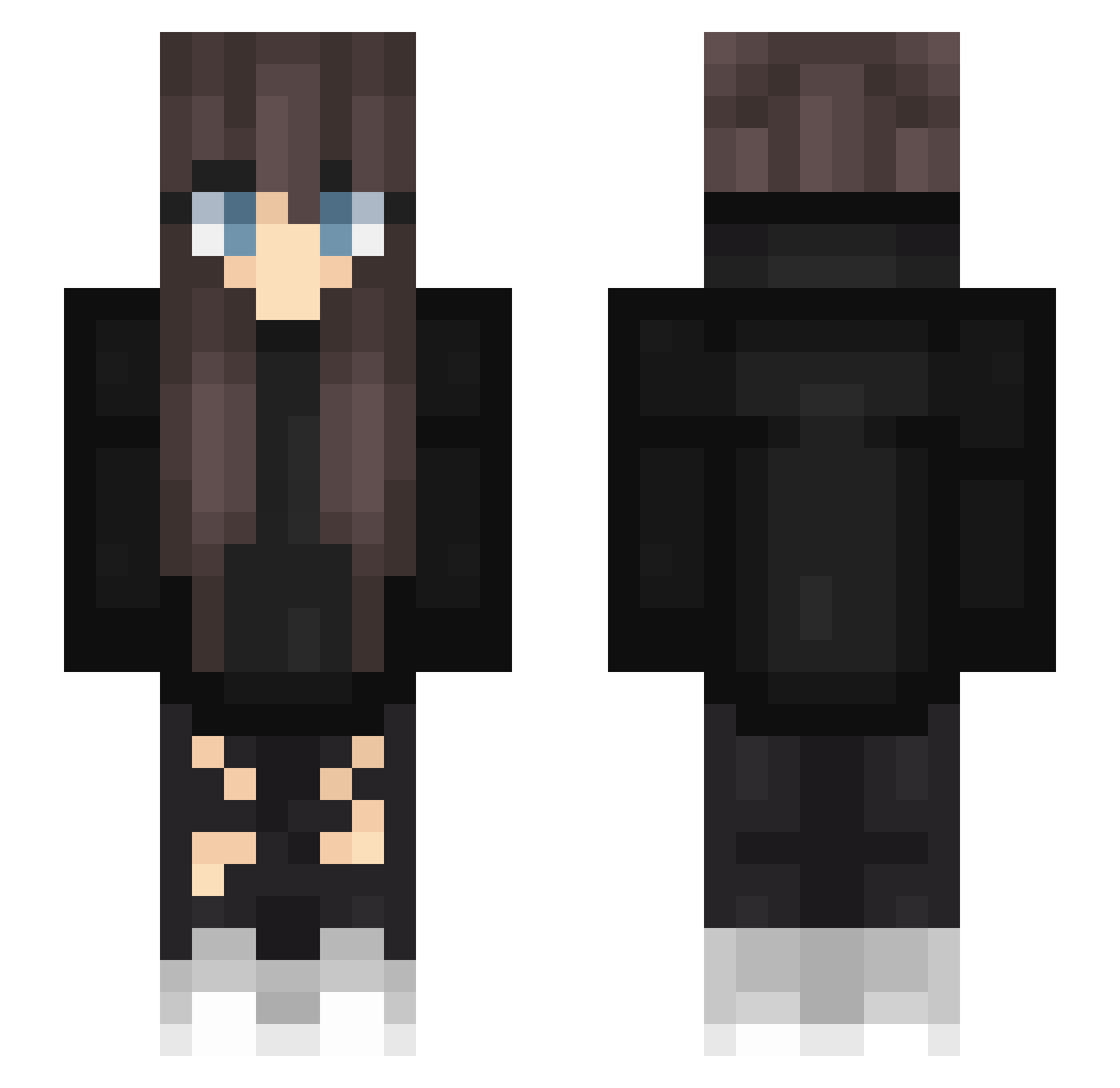 UselessNobody Minecraft skin, front and back view