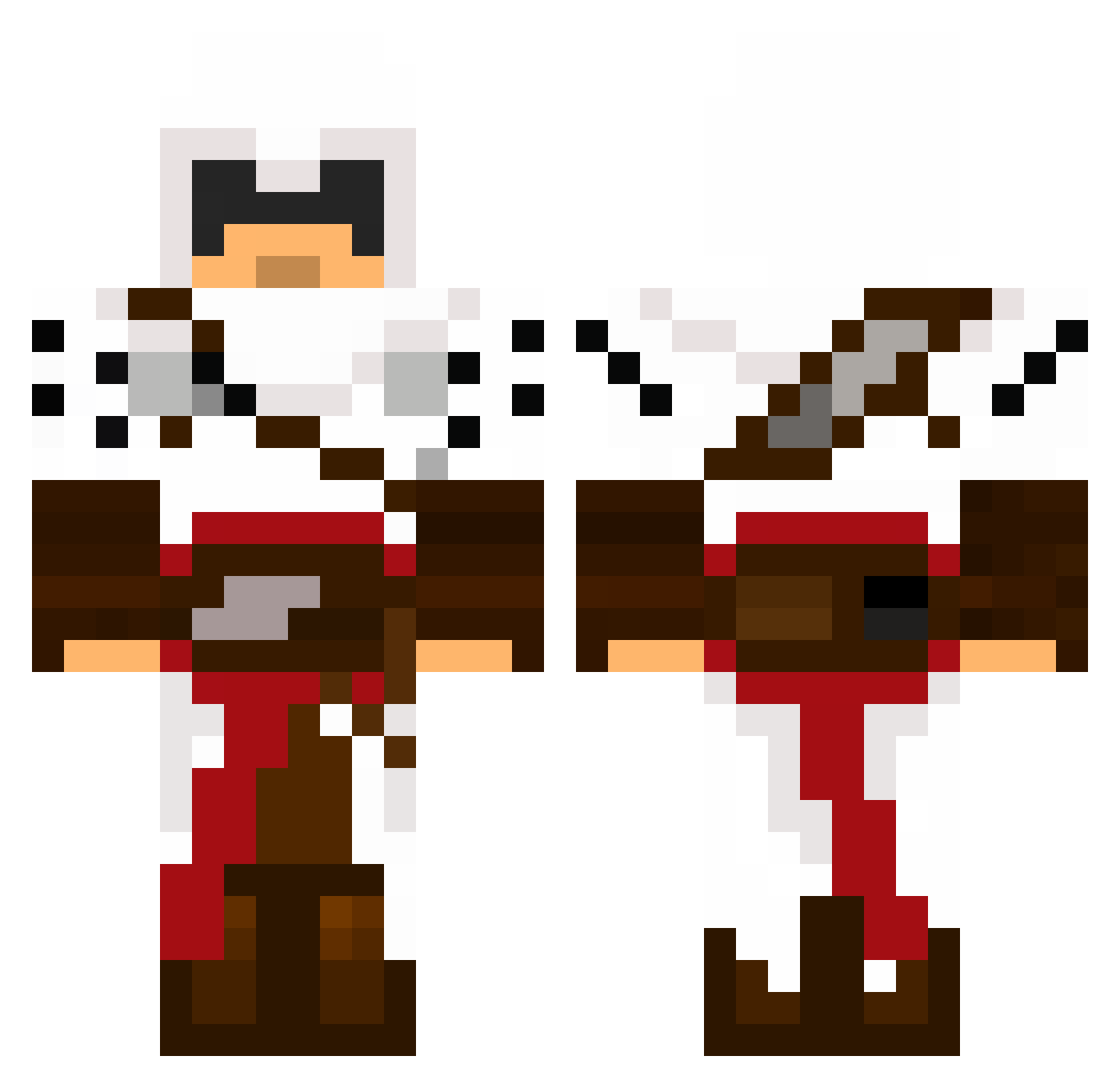 RiKiGamingPL Minecraft skin, front and back view