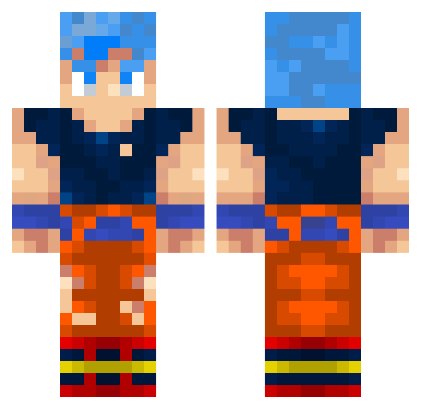 Tovar Minecraft skin, front and back view