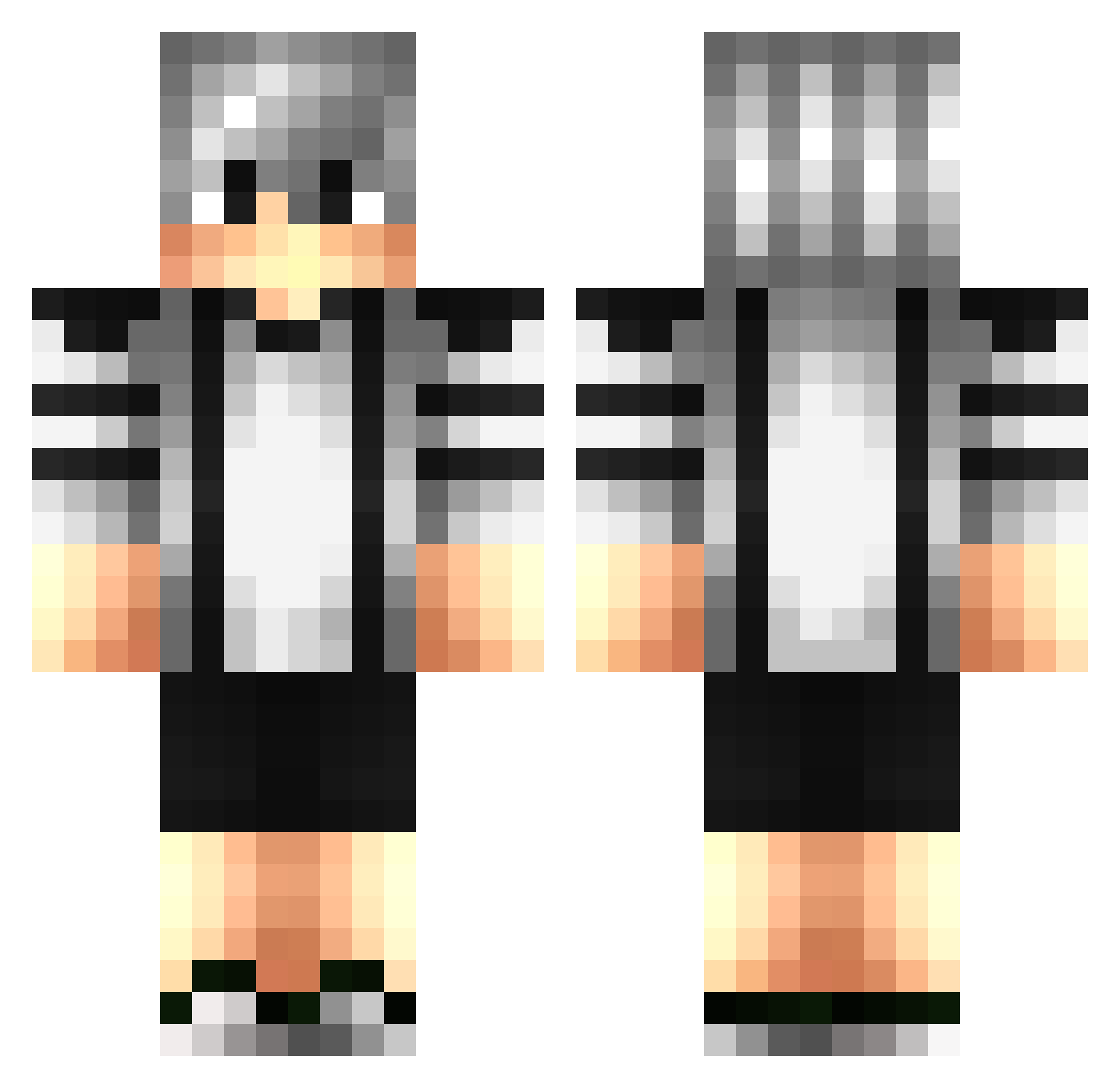 iPoyrazStrqfeYT Minecraft skin, front and back view