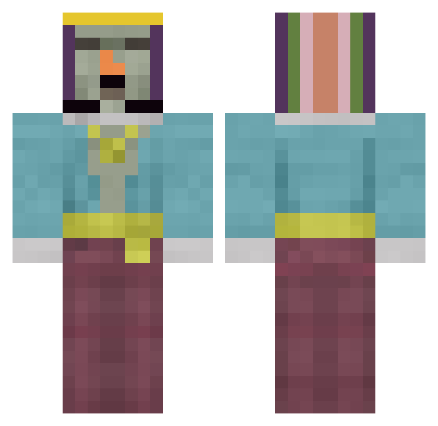 NEAPOLITANDOOD Minecraft skin, front and back view