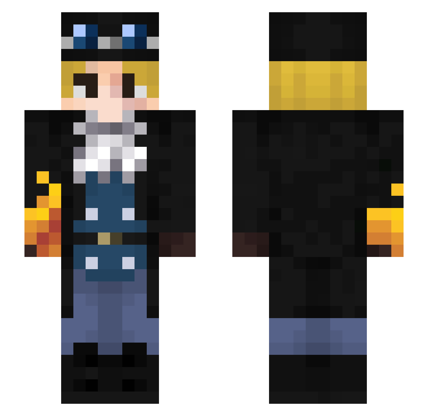 RussO_021 Minecraft skin, front and back view