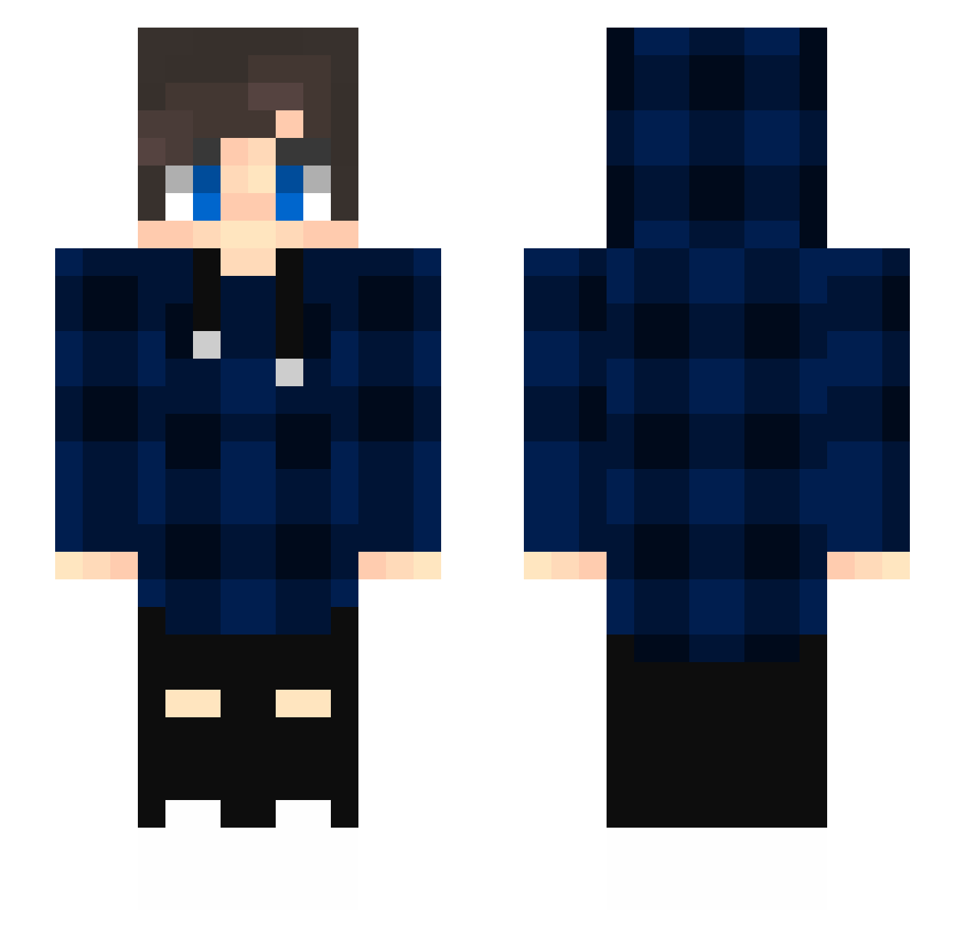 Mizar2011 Minecraft skin, front and back view