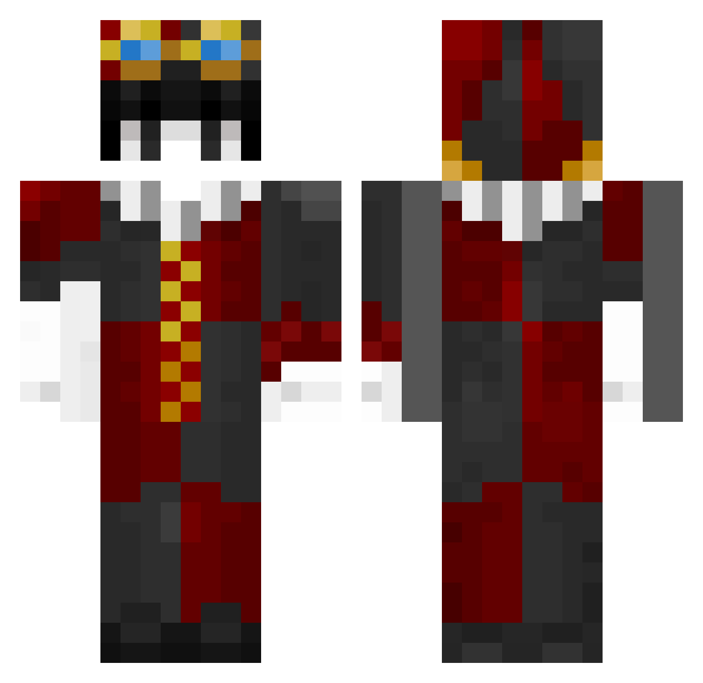 totototio123 Minecraft skin, front and back view