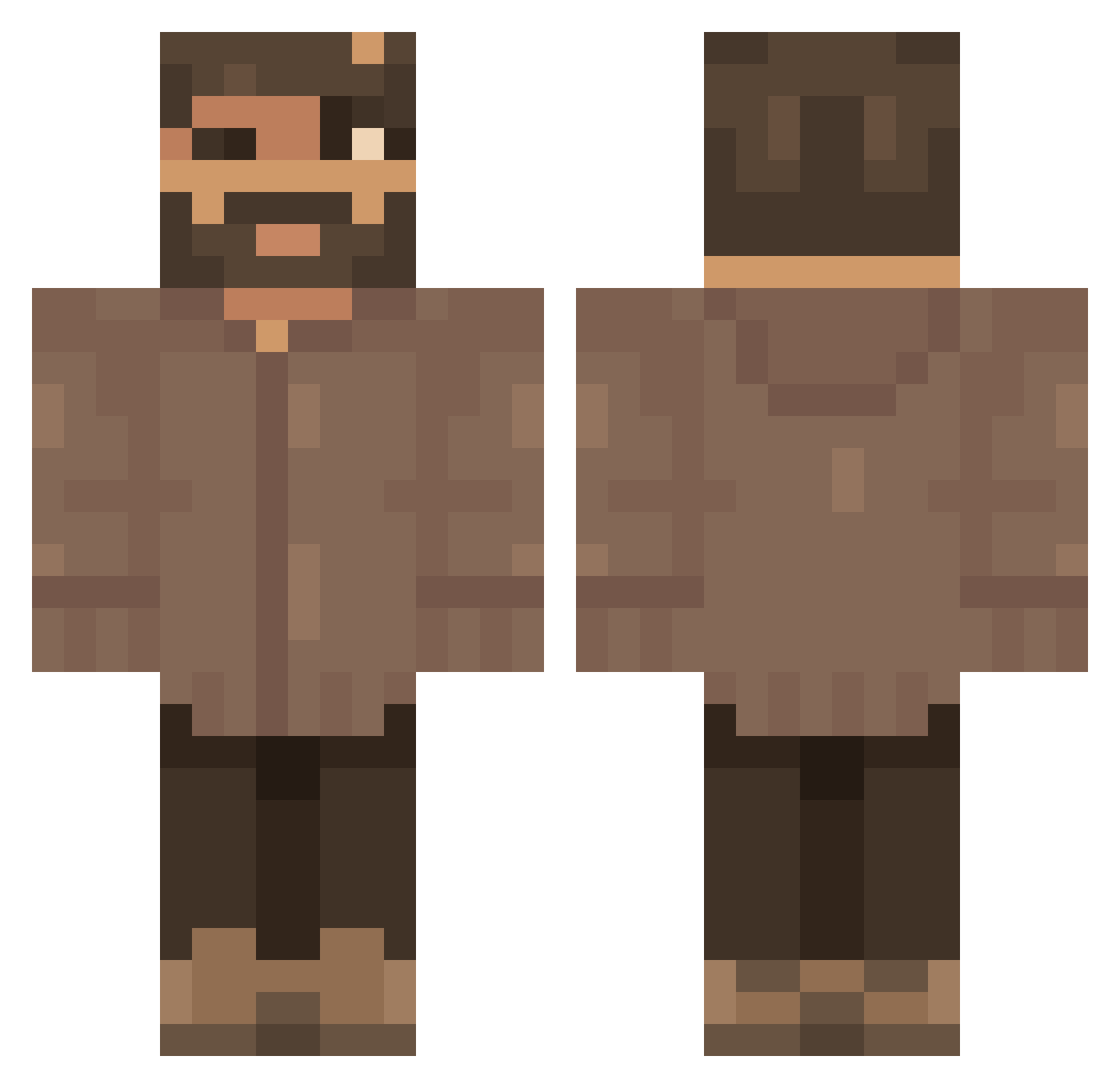 blobflob Minecraft skin, front and back view