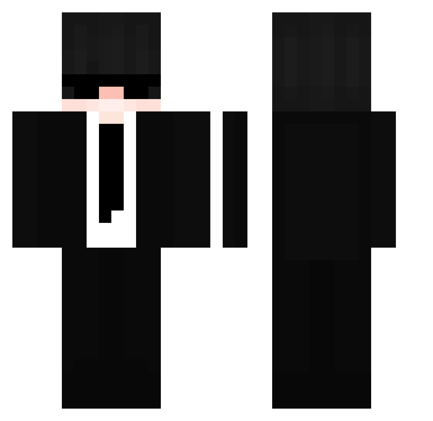 Siecxu Minecraft skin, front and back view