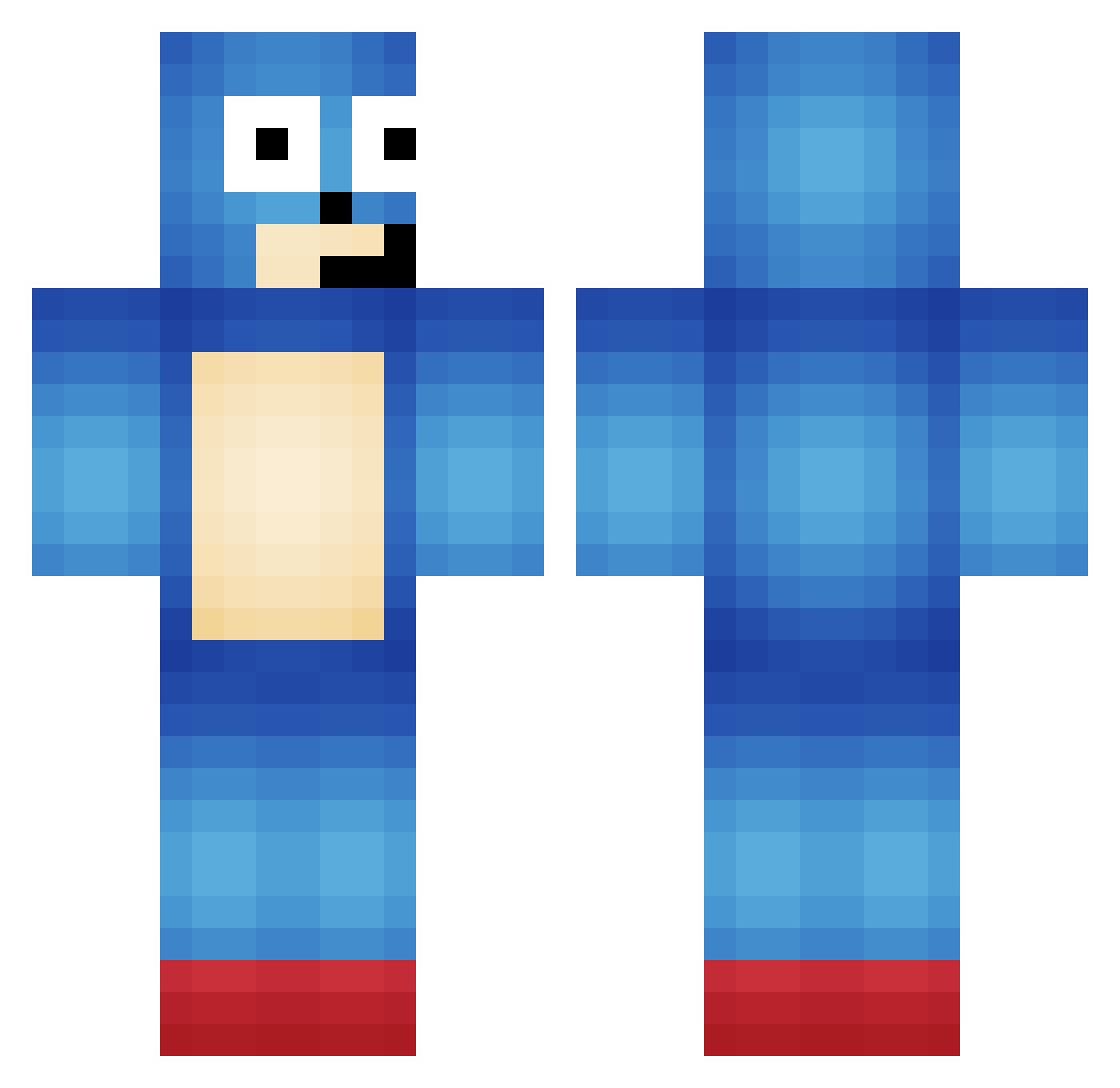 ProxySaint Minecraft skin, front and back view