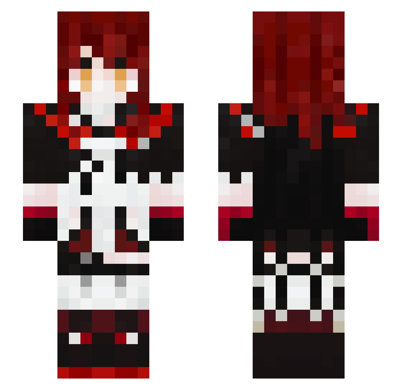 Nirnwn Minecraft skin, front and back view