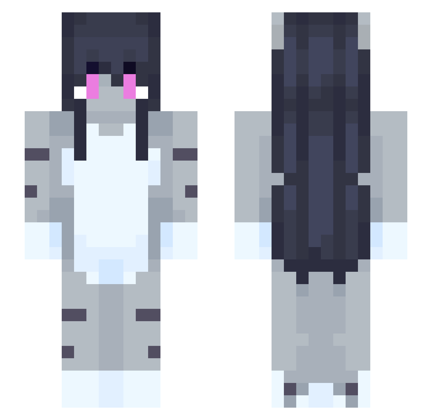 Queska_ Minecraft skin, front and back view