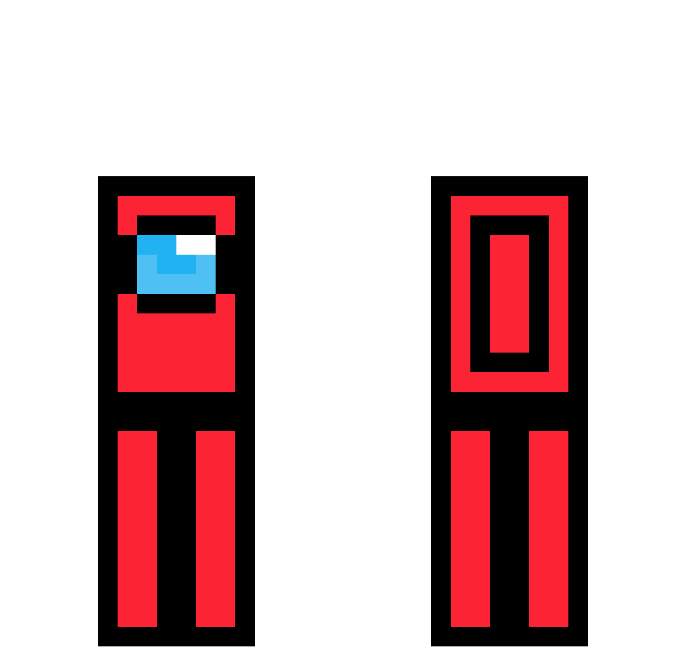 Pyropop_ Minecraft skin, front and back view