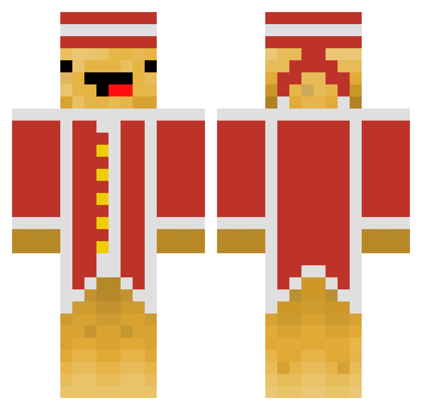 PntPotato Minecraft skin, front and back view