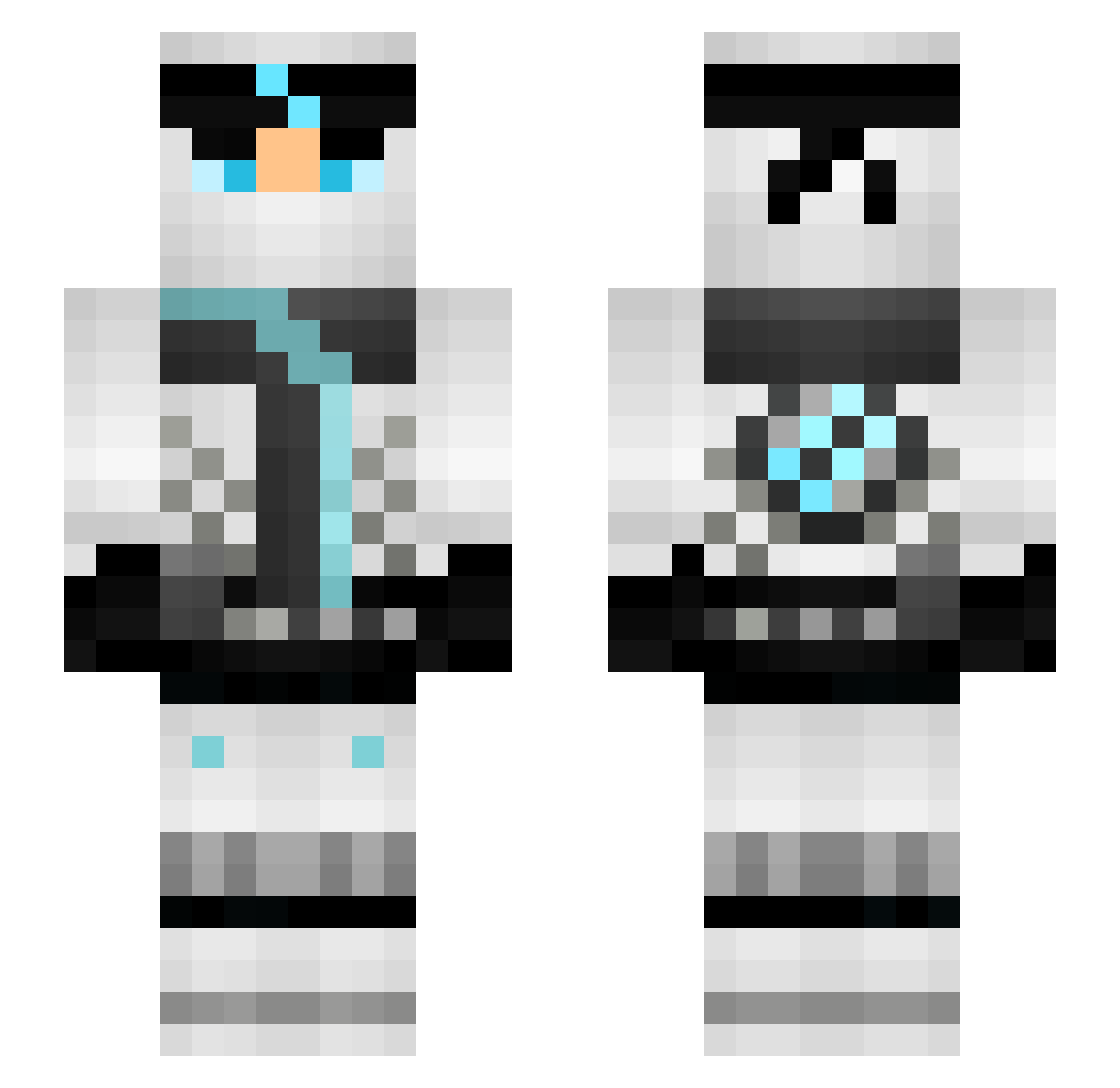 Idoshnaidman Minecraft skin, front and back view