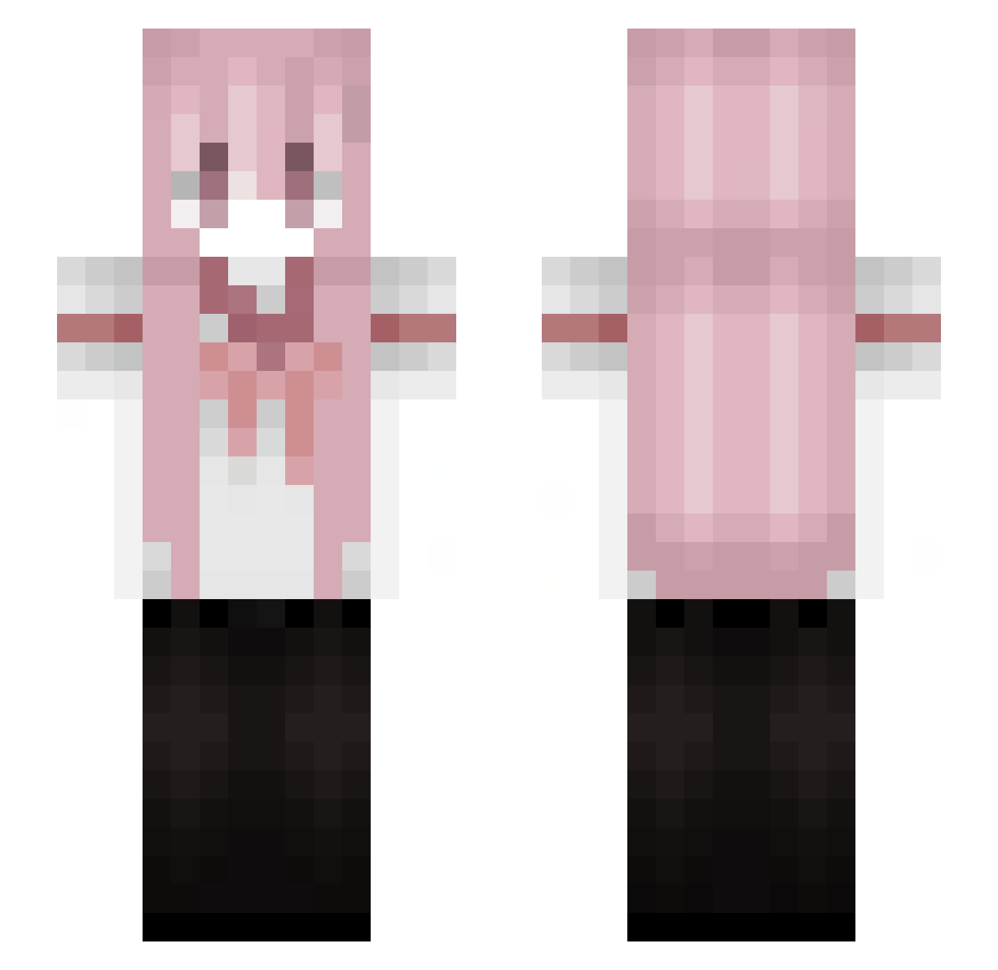 unyoke Minecraft skin, front and back view