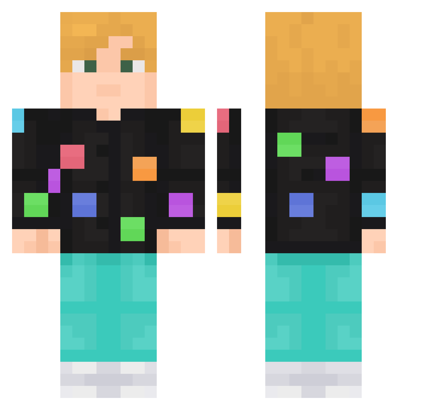 imJuancc Minecraft skin, front and back view