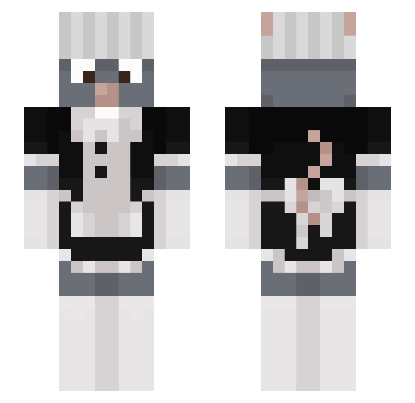ImClapped Minecraft skin, front and back view