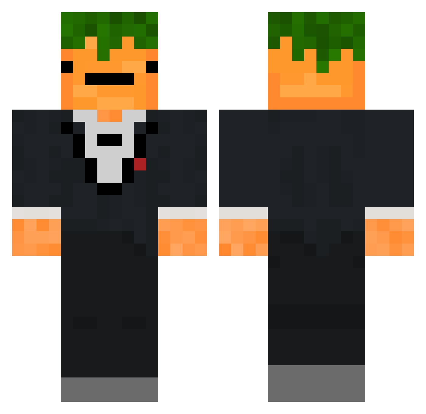 _ImSilent Minecraft skin, front and back view