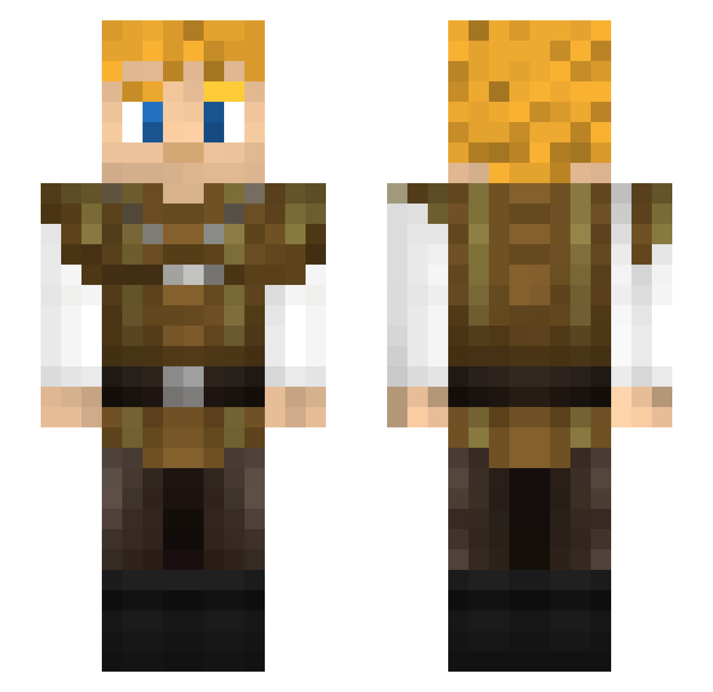 Dolla_Dave Minecraft skin, front and back view