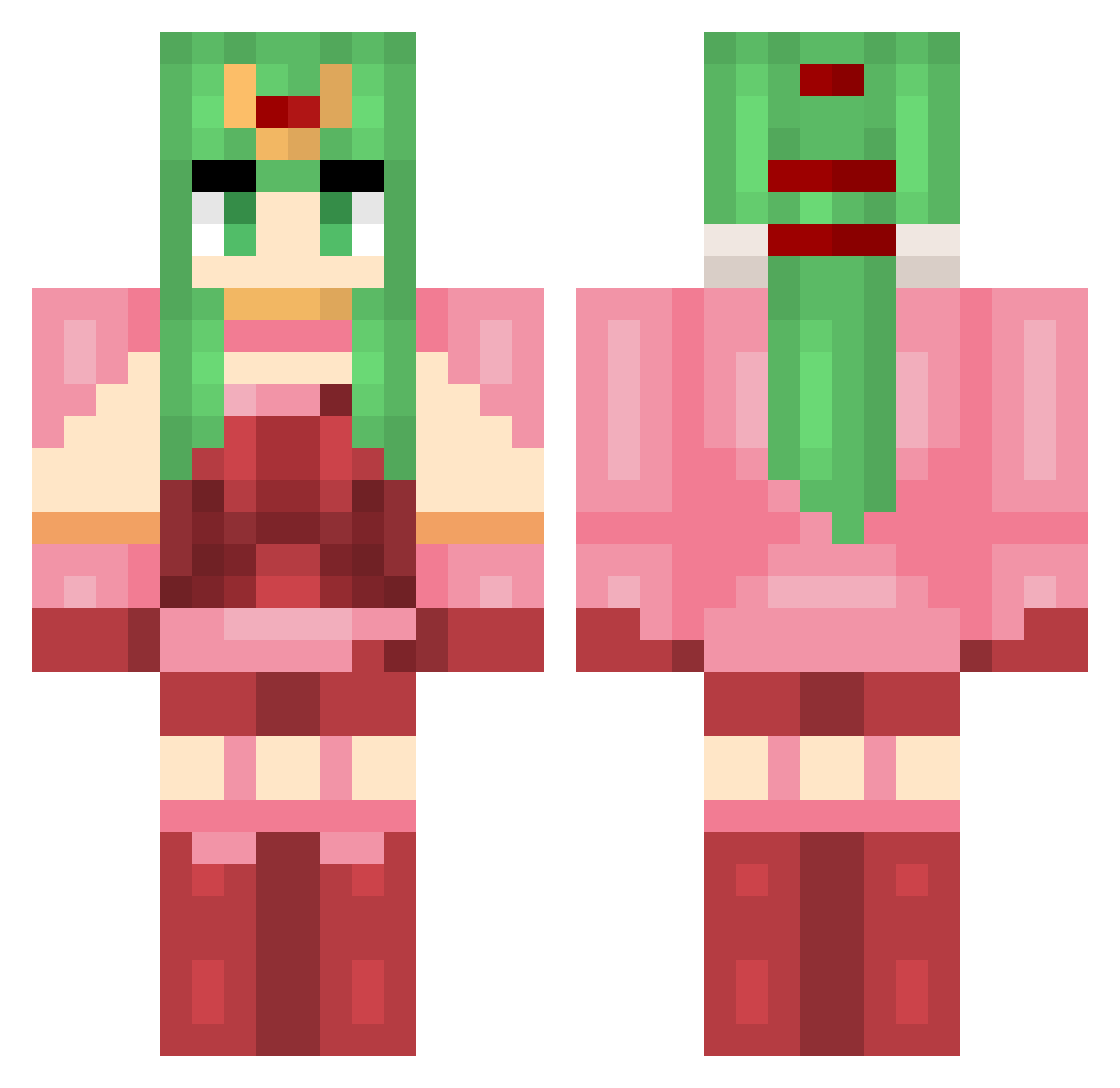 _SG_Tiki Minecraft skin, front and back view