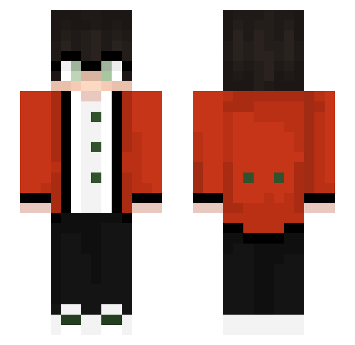 Tom_God12 Minecraft skin, front and back view