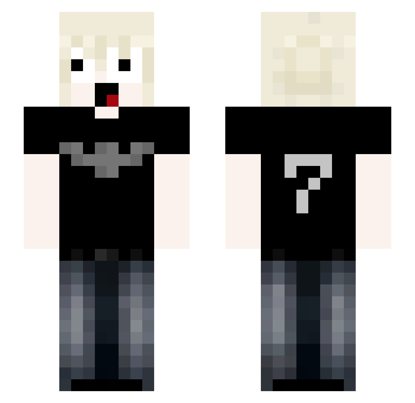 avertrast Minecraft skin, front and back view