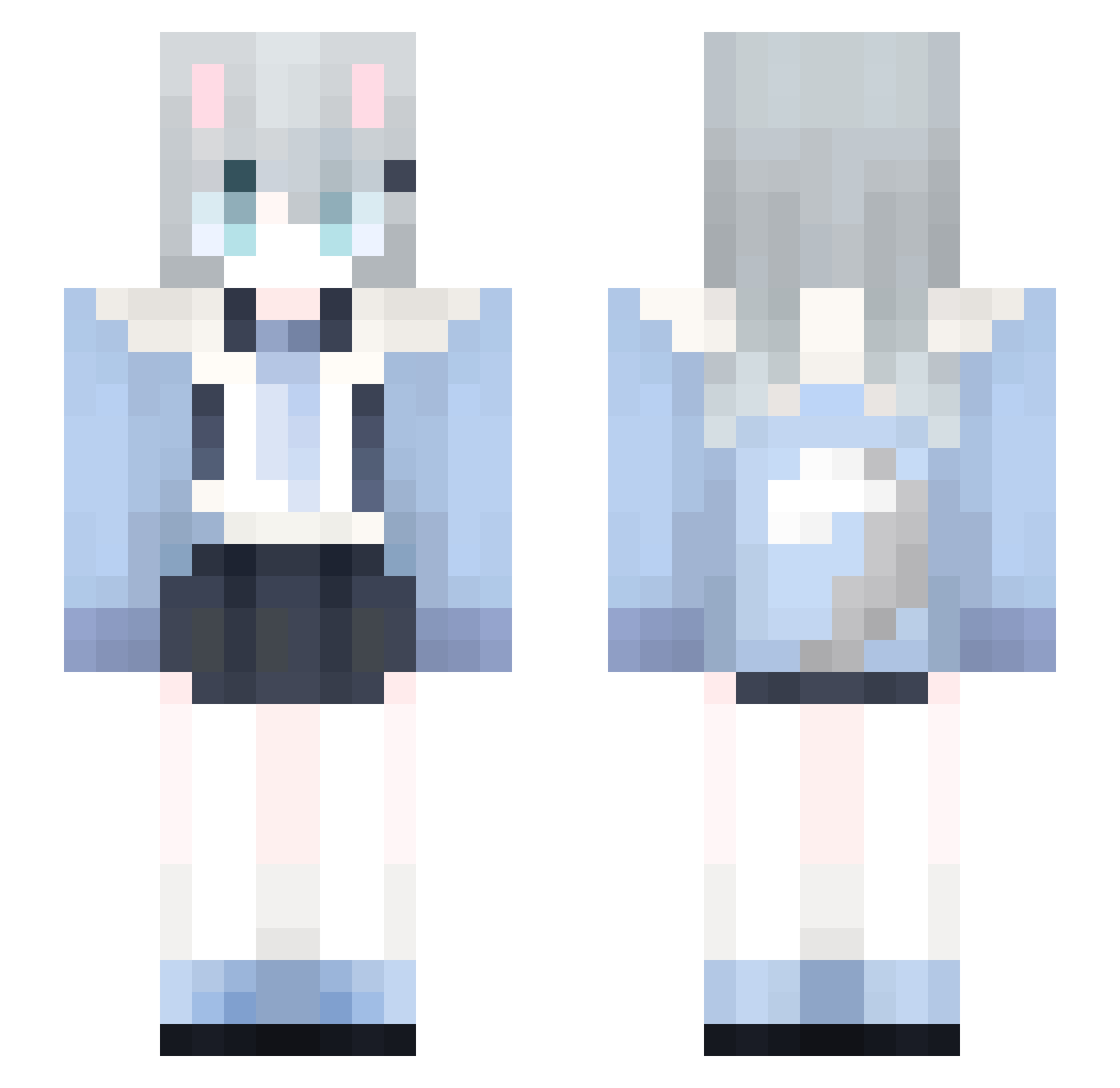 wwwwtf Minecraft skin, front and back view