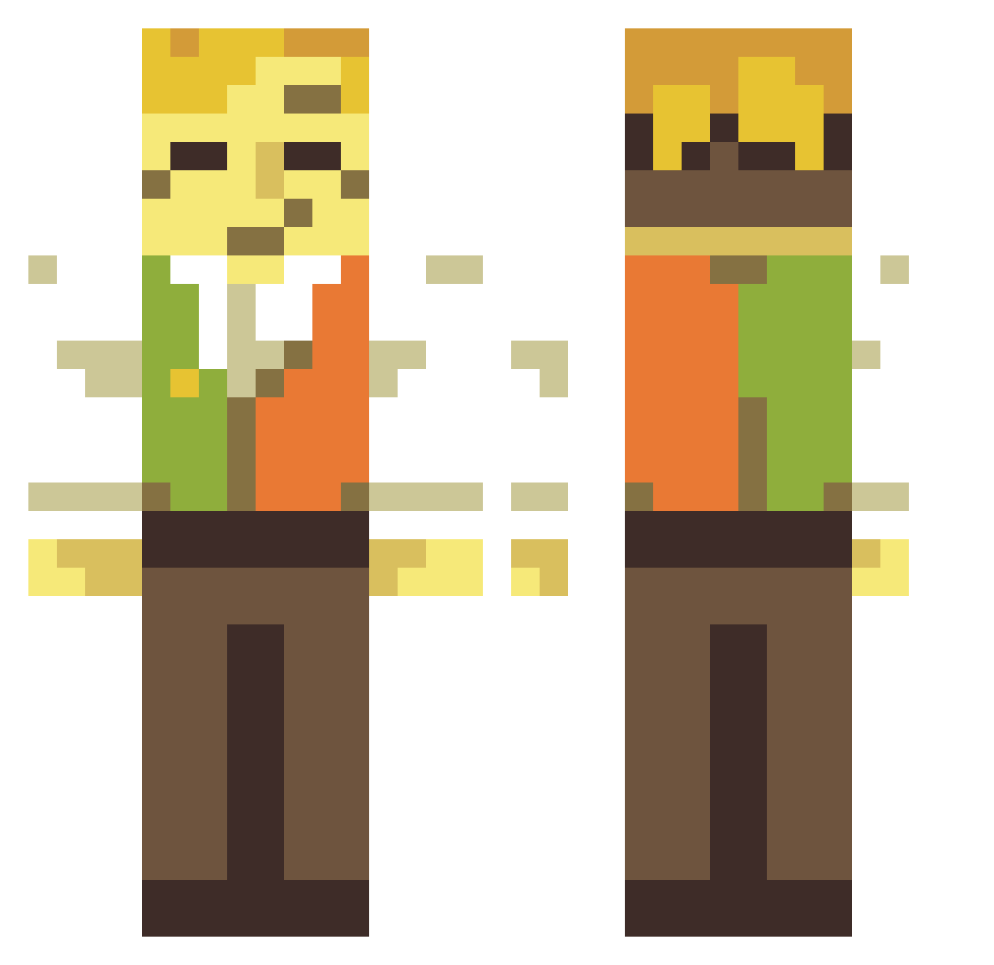 Gozzie5 Minecraft skin, front and back view