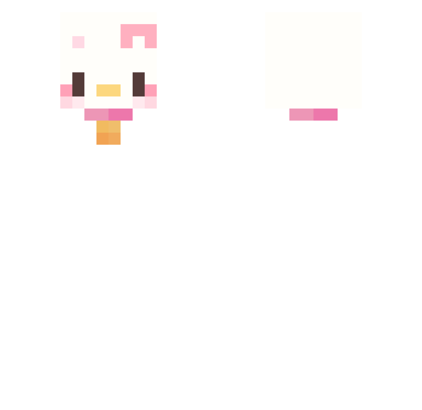 Julietta Minecraft skin, front and back view